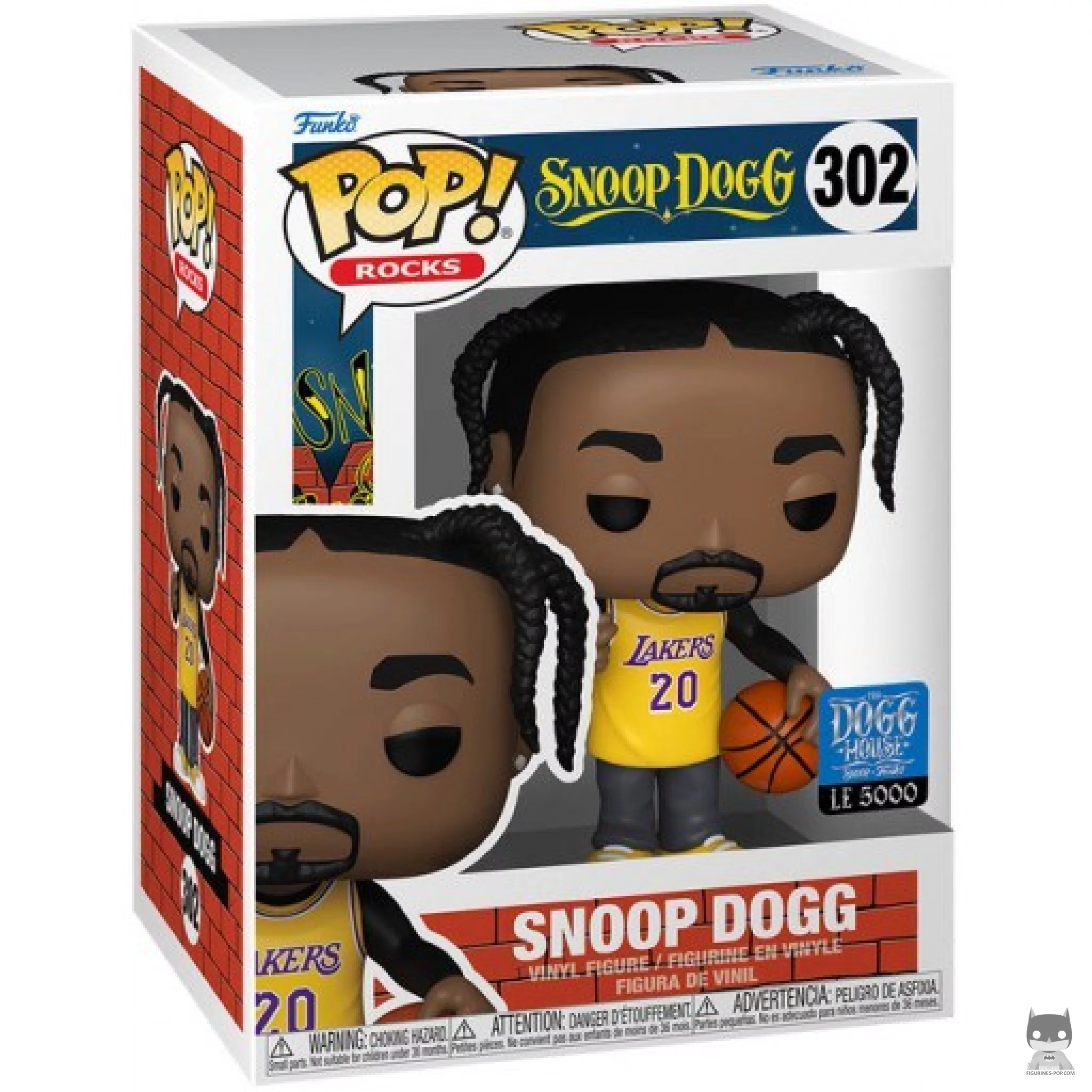 Figurine Funko POP Snoop Dogg avec Maillot des Lakers Jaune avec boîte