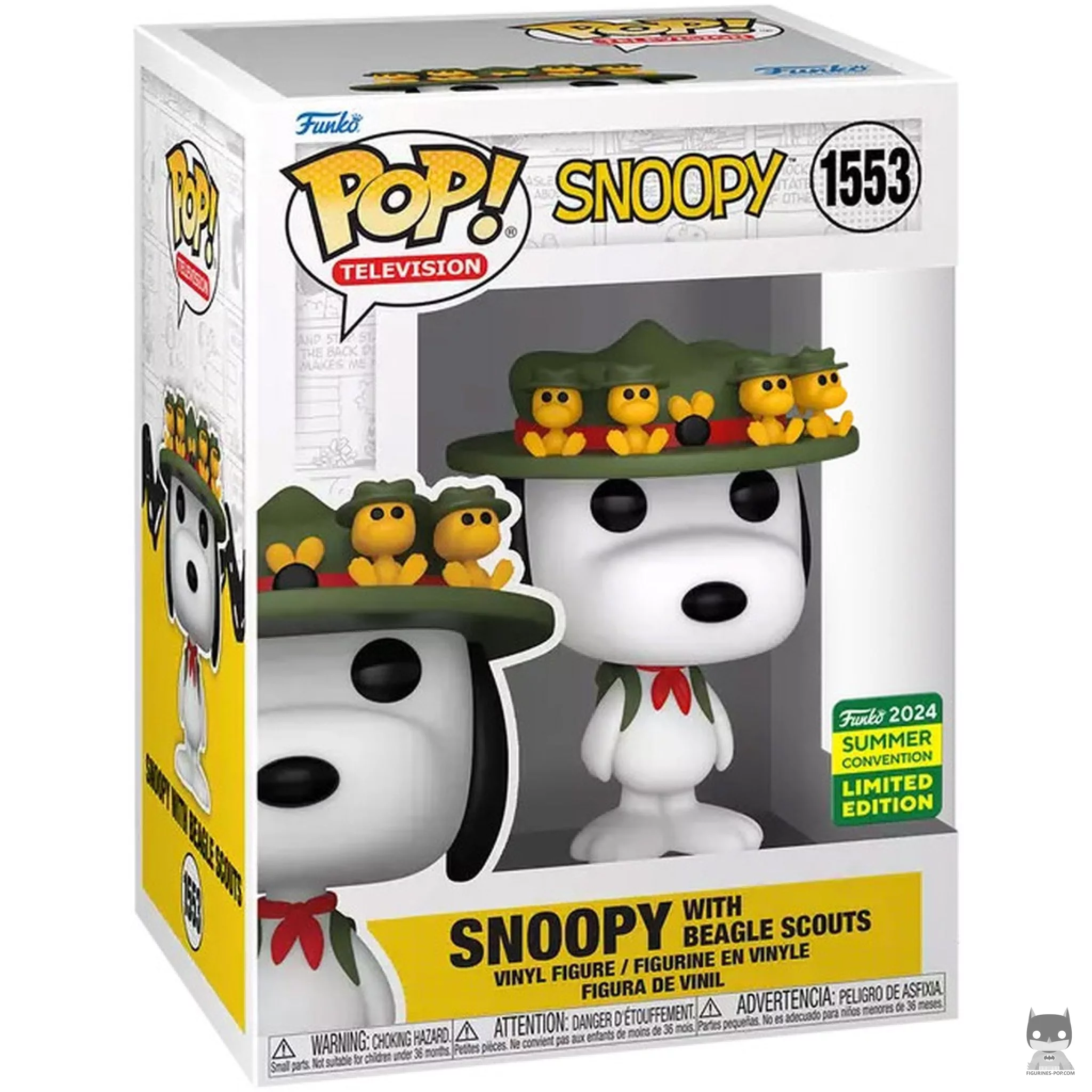 Figurine Funko POP Snoopy avec les Beagle Scouts avec boîte
