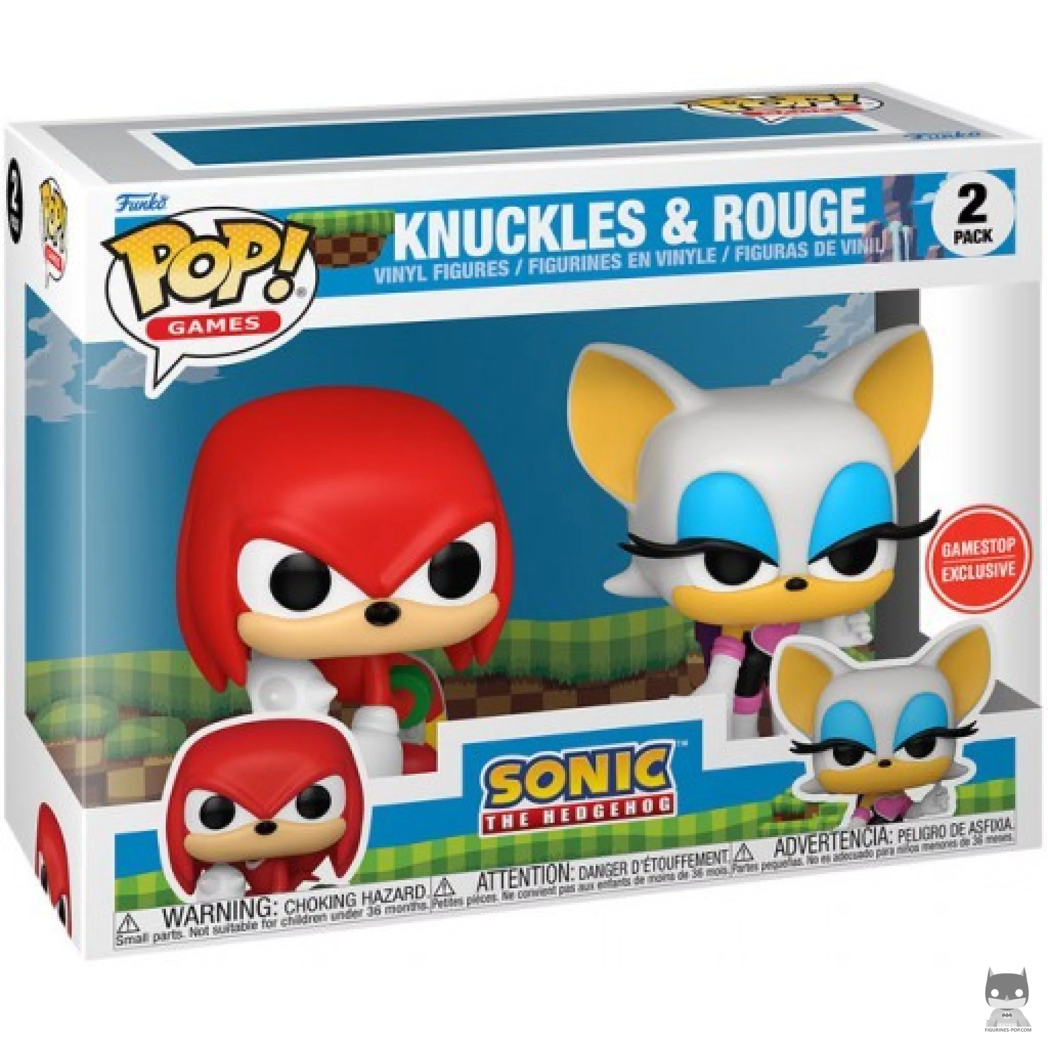 Figurine Funko POP Knuckles & Rouge avec boîte