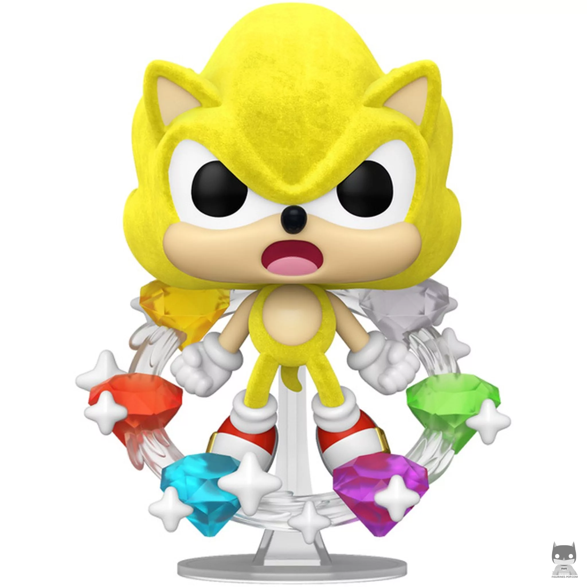 Figurine Funko POP Super Sonic avec Émeraudes (Flocked) (Sonic le Hérisson)