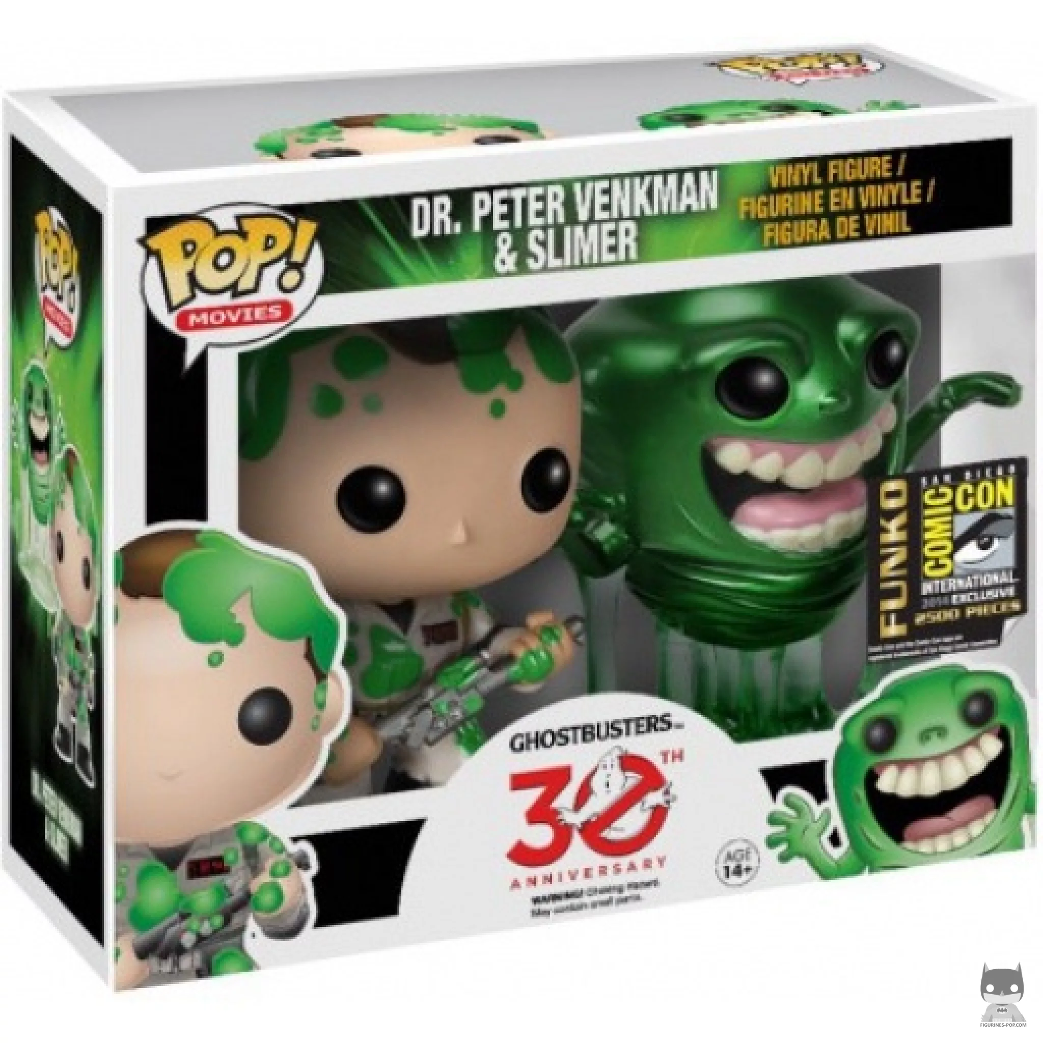 Figurine Funko POP Venkman Baveux & Slimer (Metallic) avec boîte