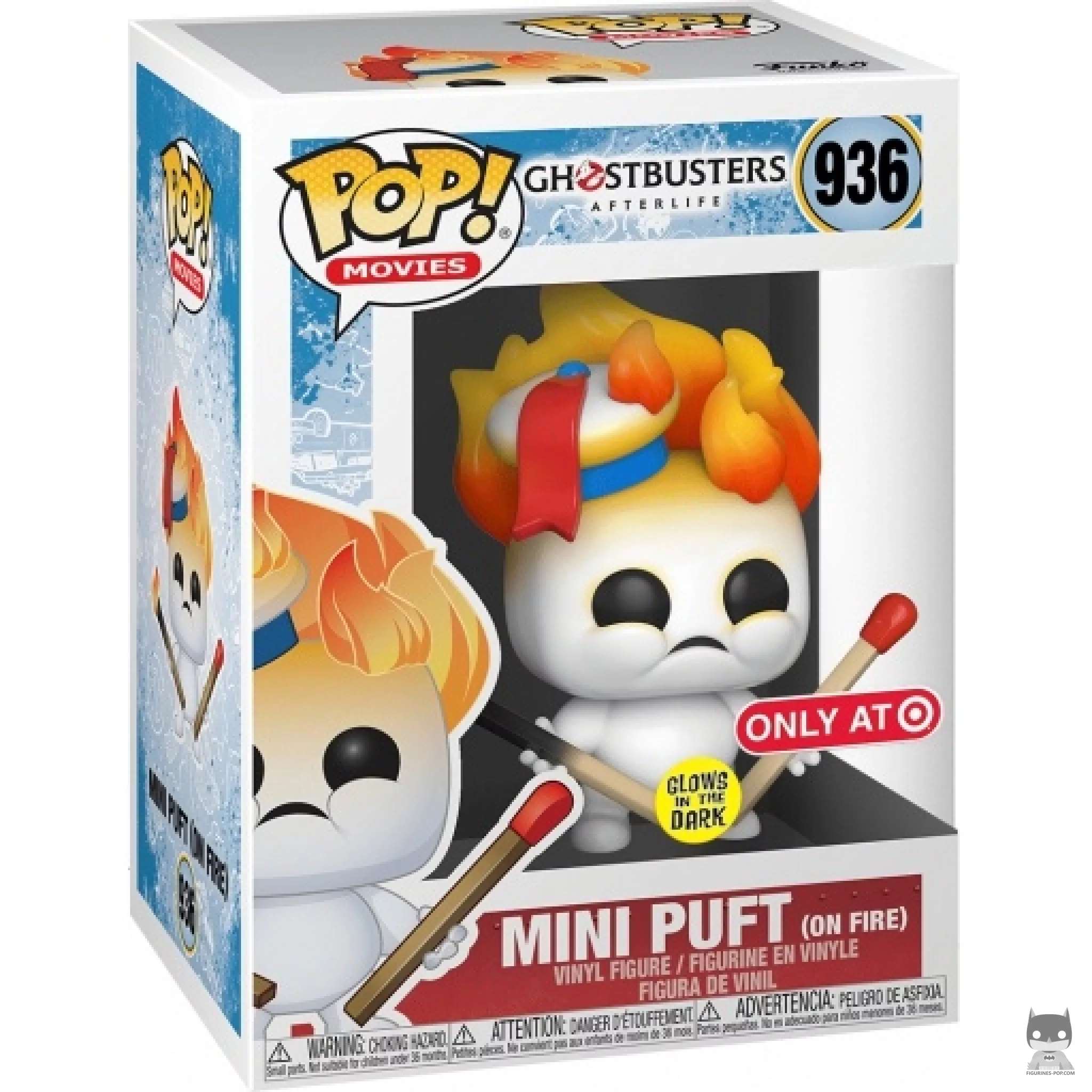Figurine Funko POP Mini Bibendum en Feu (Glow in the Dark) avec boîte