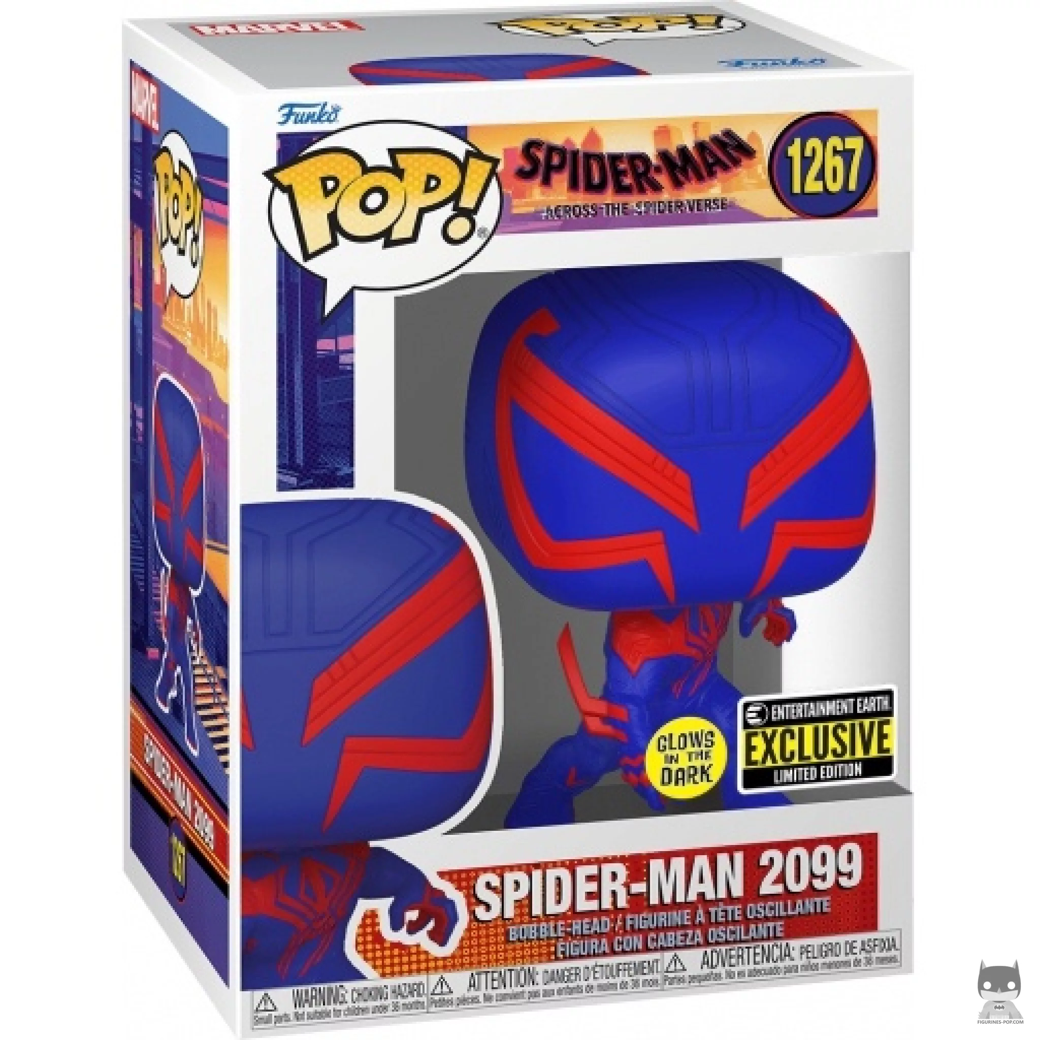 Figurine Funko POP Spider-Man 2099 (Glow in the Dark) avec boîte