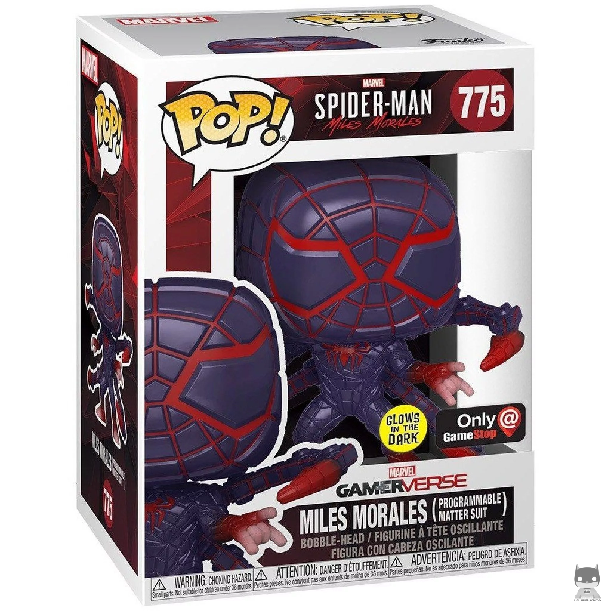 Figurine Funko POP Miles Morales (Costume en Matière Programmable) (Metallic) avec boîte