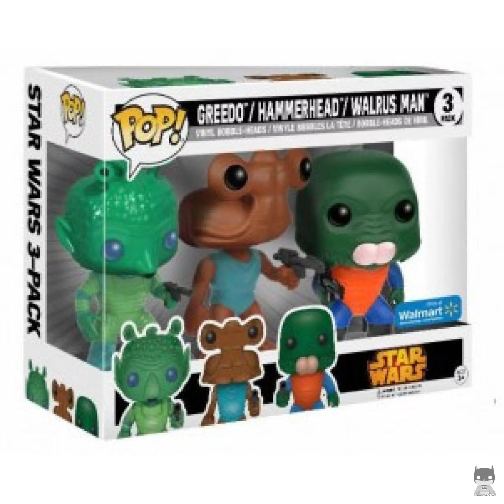 Figurine Funko POP Greedo, Hammerhead & Walrus Man avec boîte