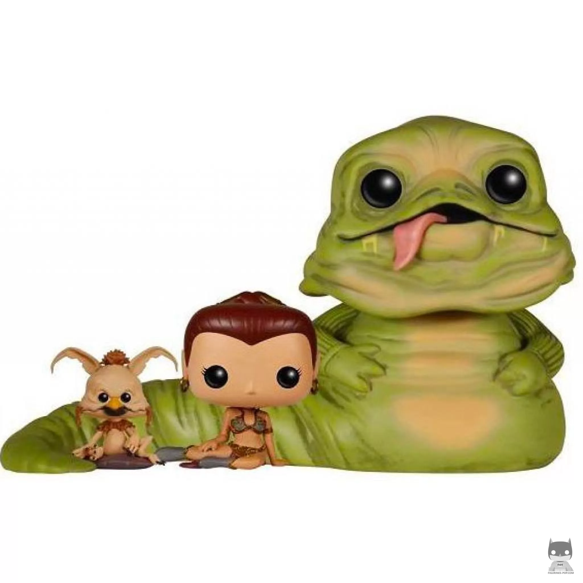 Figurine Funko POP Jabba le Hutt, Leia Esclave & Salacious B. Crumb (Star Wars : Episode I, La Menace Fantôme)