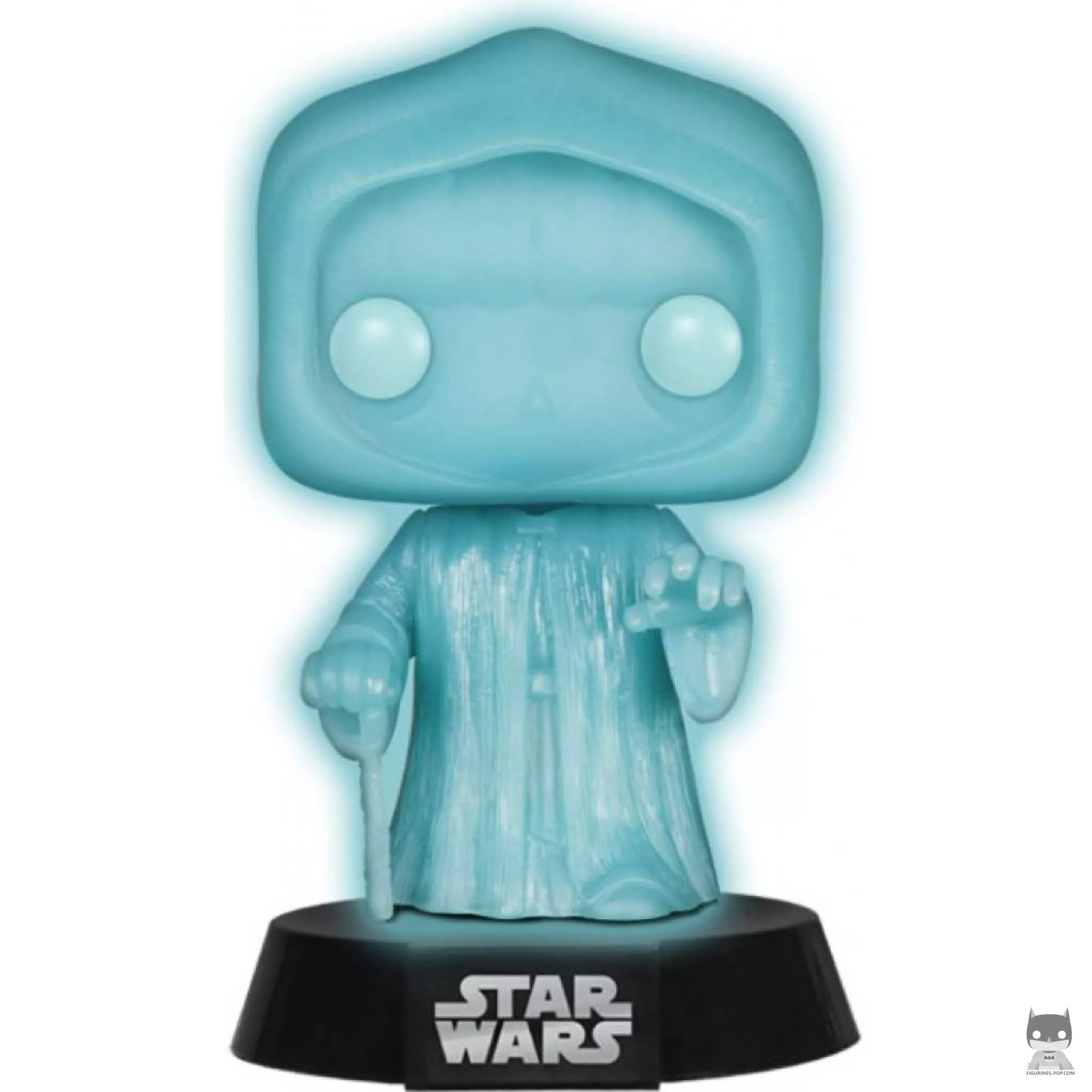 Figurine Funko POP Empereur Palpatine Holographique (Glow in the Dark) (Star Wars : Episode I, La Menace Fantôme)