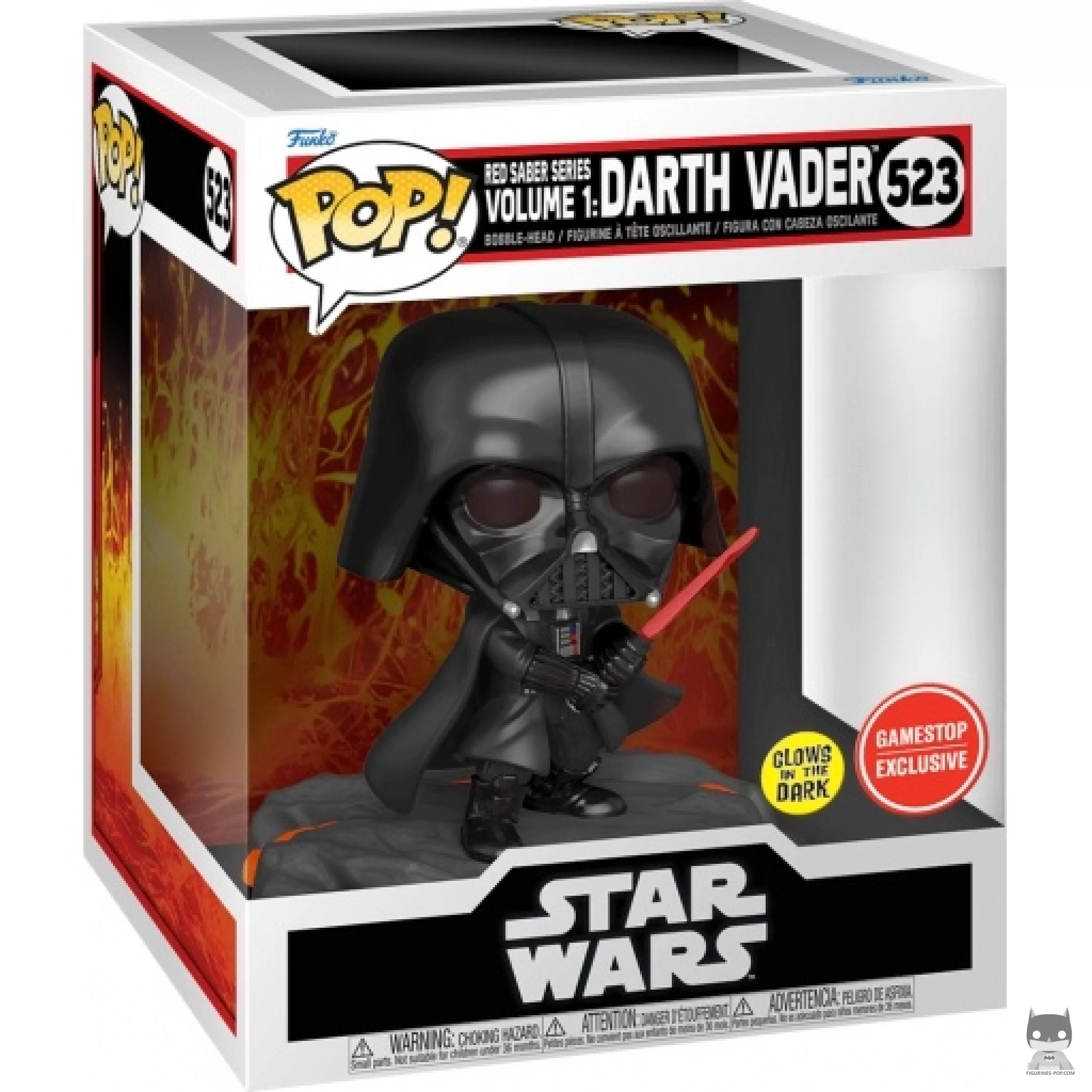 Figurine Funko POP Série Sabre Rouge Volume 1 : Dark Vador (Glow in the Dark) avec boîte