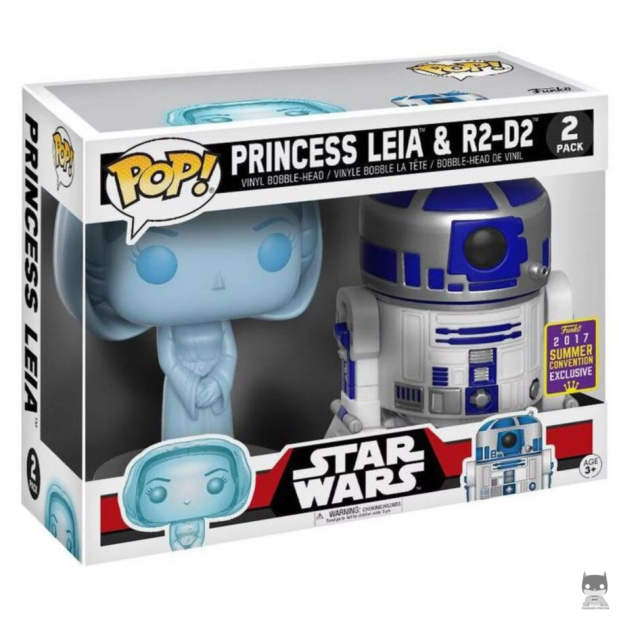 Figurine Funko POP Hologramme Princessz Leia & R2-D2 avec boîte