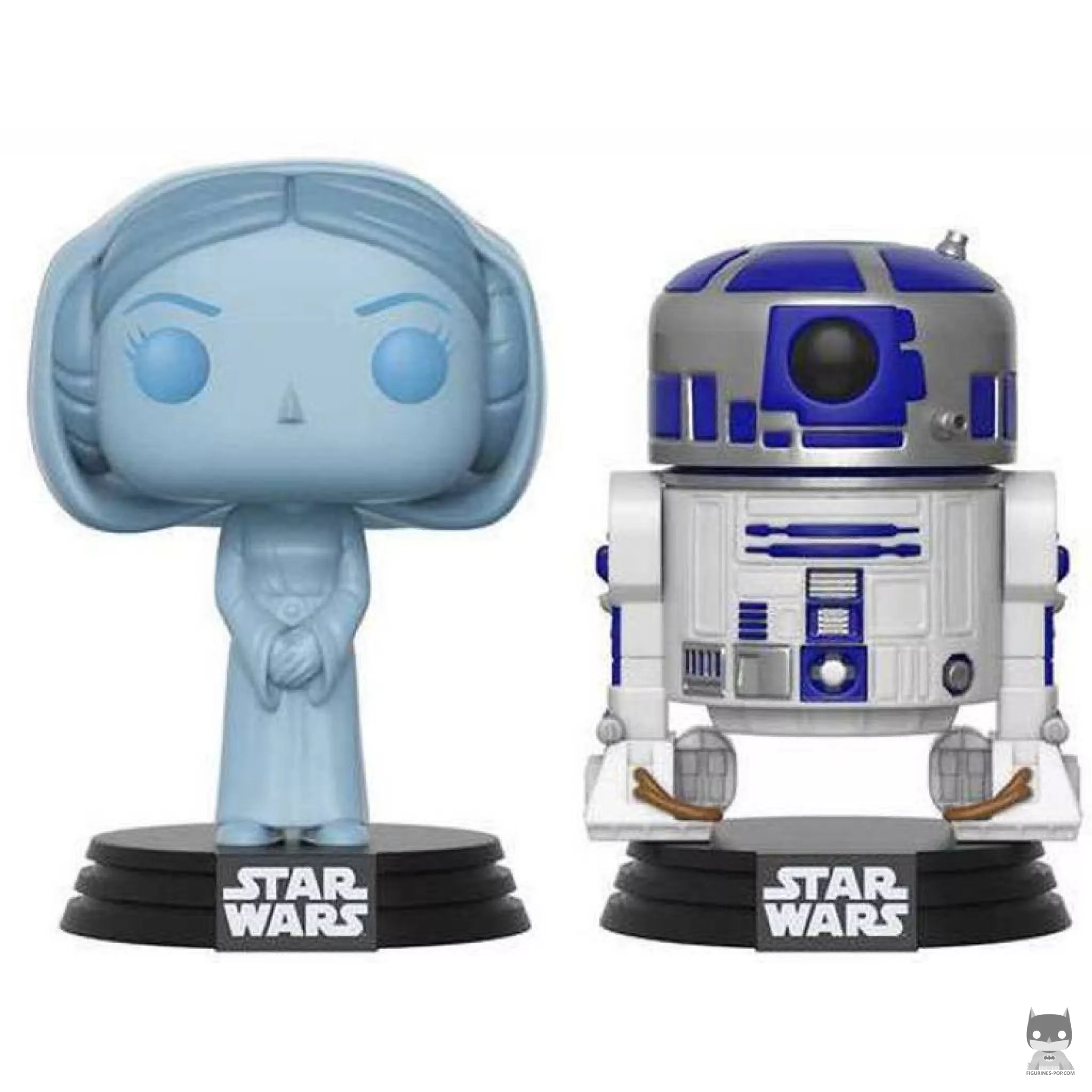 Figurine Funko POP Hologramme Princessz Leia & R2-D2 (Star Wars : Episode IV, Un nouvel espoir)