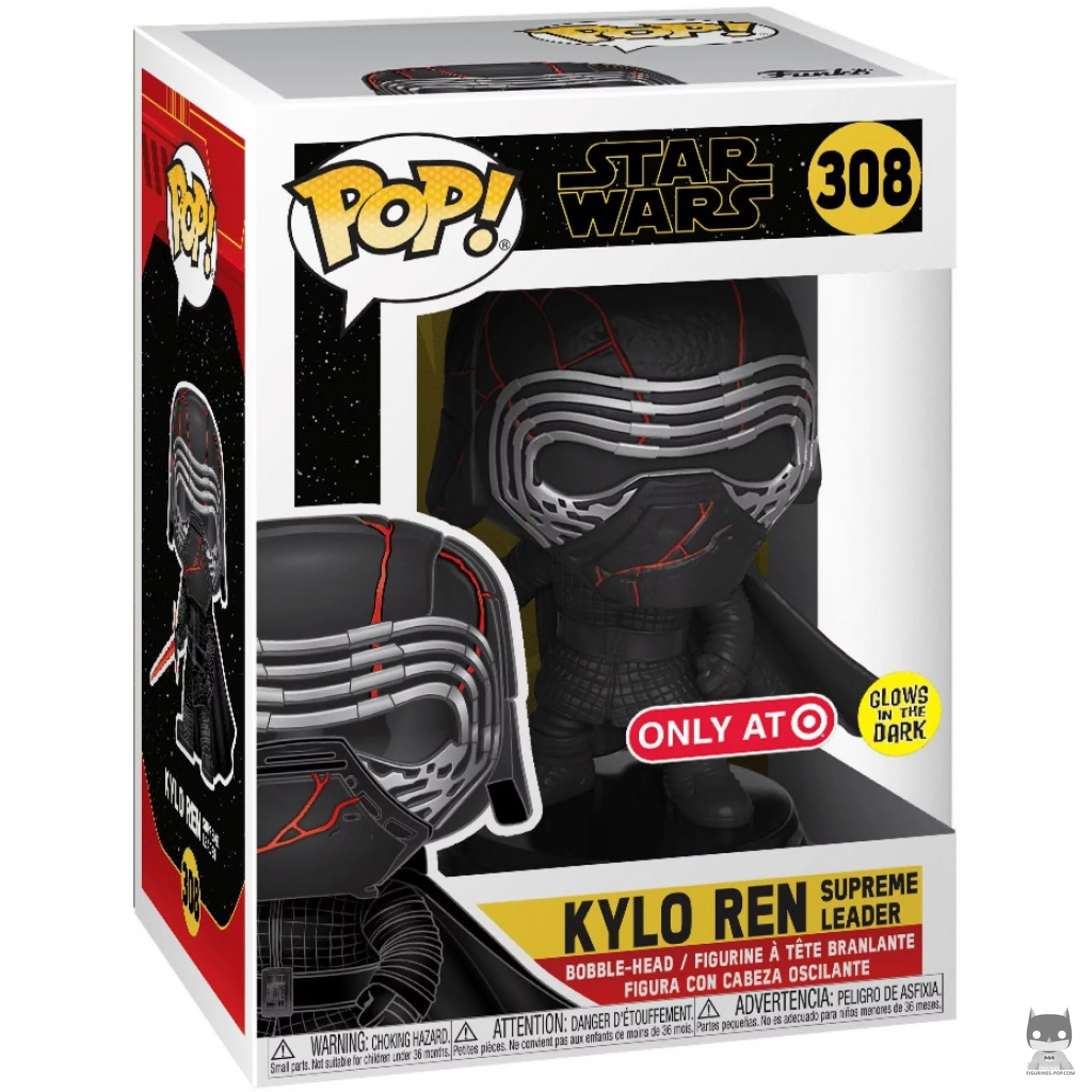 Figurine Funko POP Kylo Ren Supreme Leader (Glow in the Dark) avec boîte