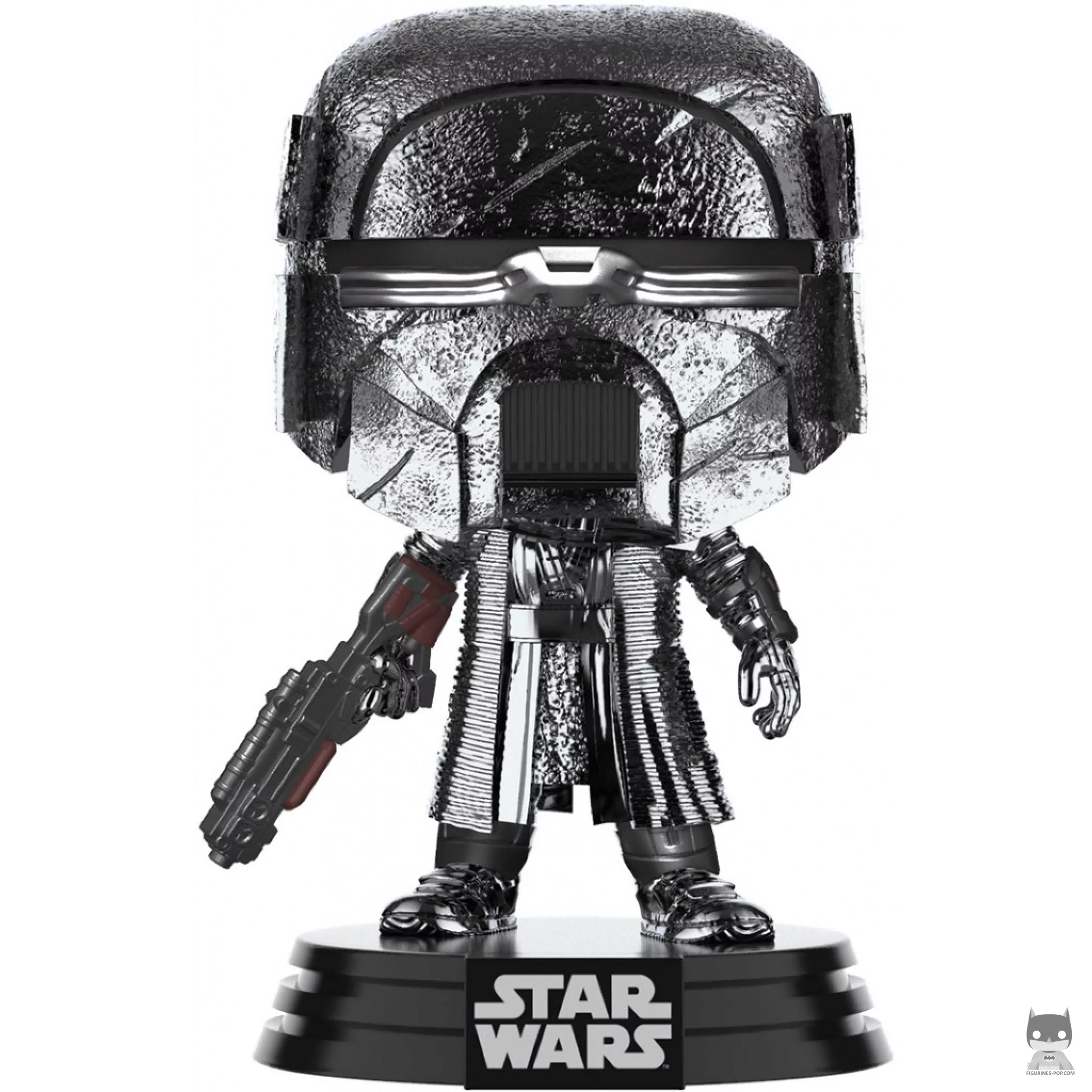 Figurine Funko POP Chevalier de Ren Blaster Rifle (Hematite Chrome) (Star Wars Episode IX, L'Ascension de Skywalker)