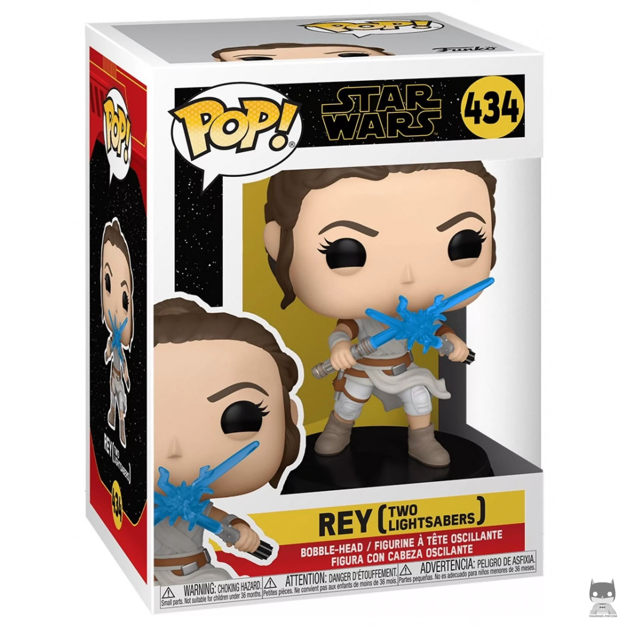 Figurine Funko POP Rey avec Deux Sabres Laser avec boîte