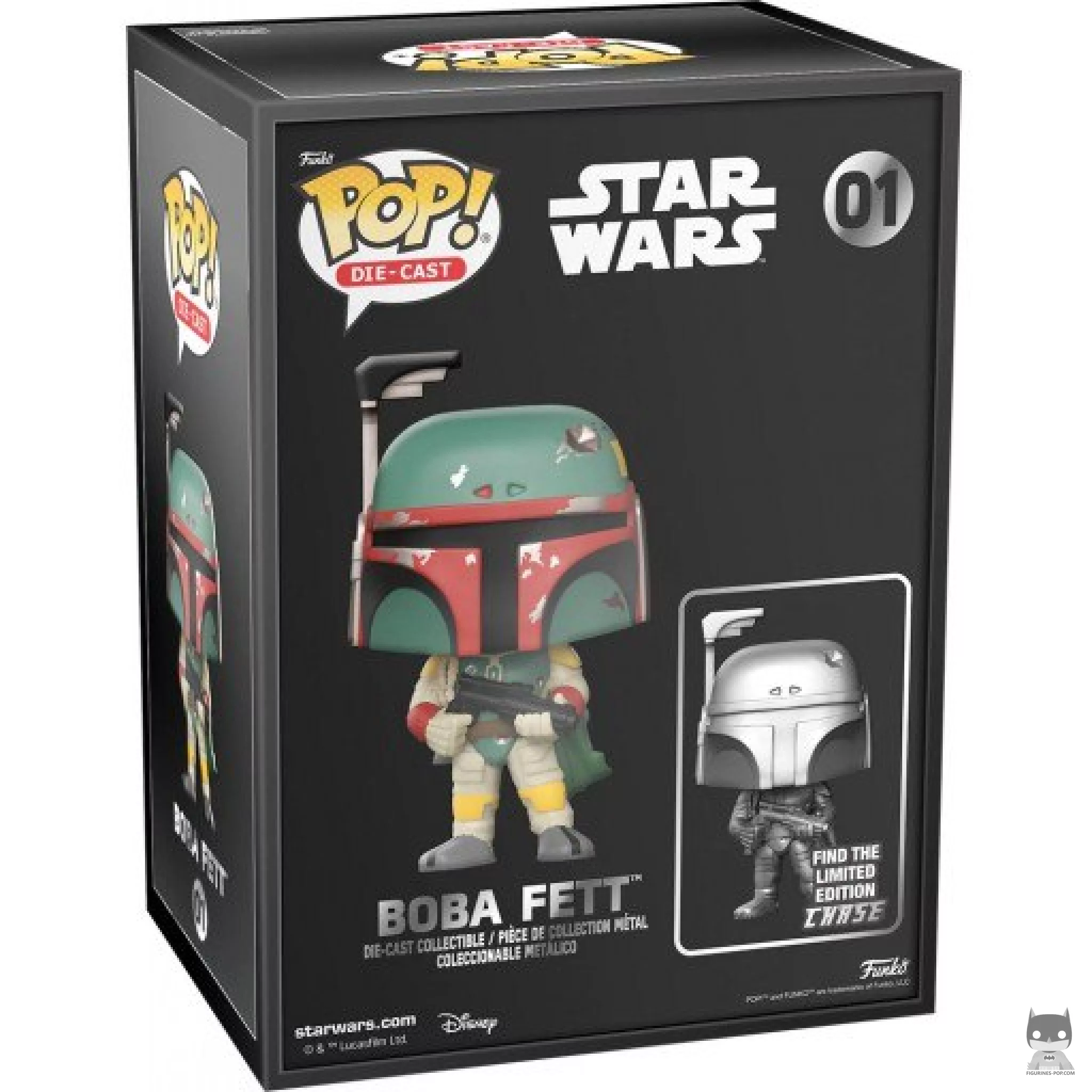 Figurine Funko POP Boba Fett (Chase & Metallic) avec boîte