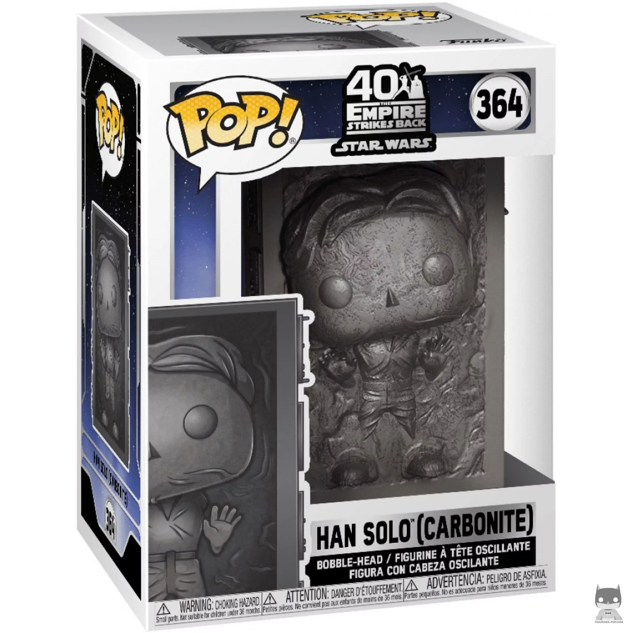 Figurine Funko POP Han Solo (Carbonite) avec boîte