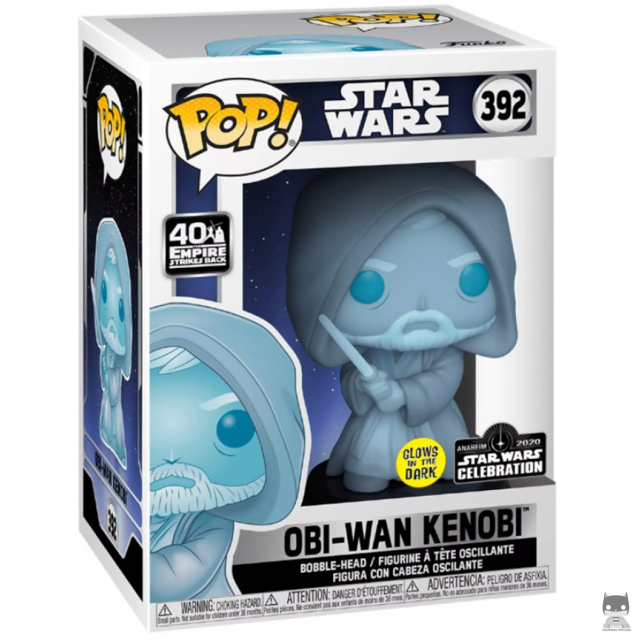 Figurine Funko POP Obi-Wan Kenobi (Glow in the Dark) avec boîte