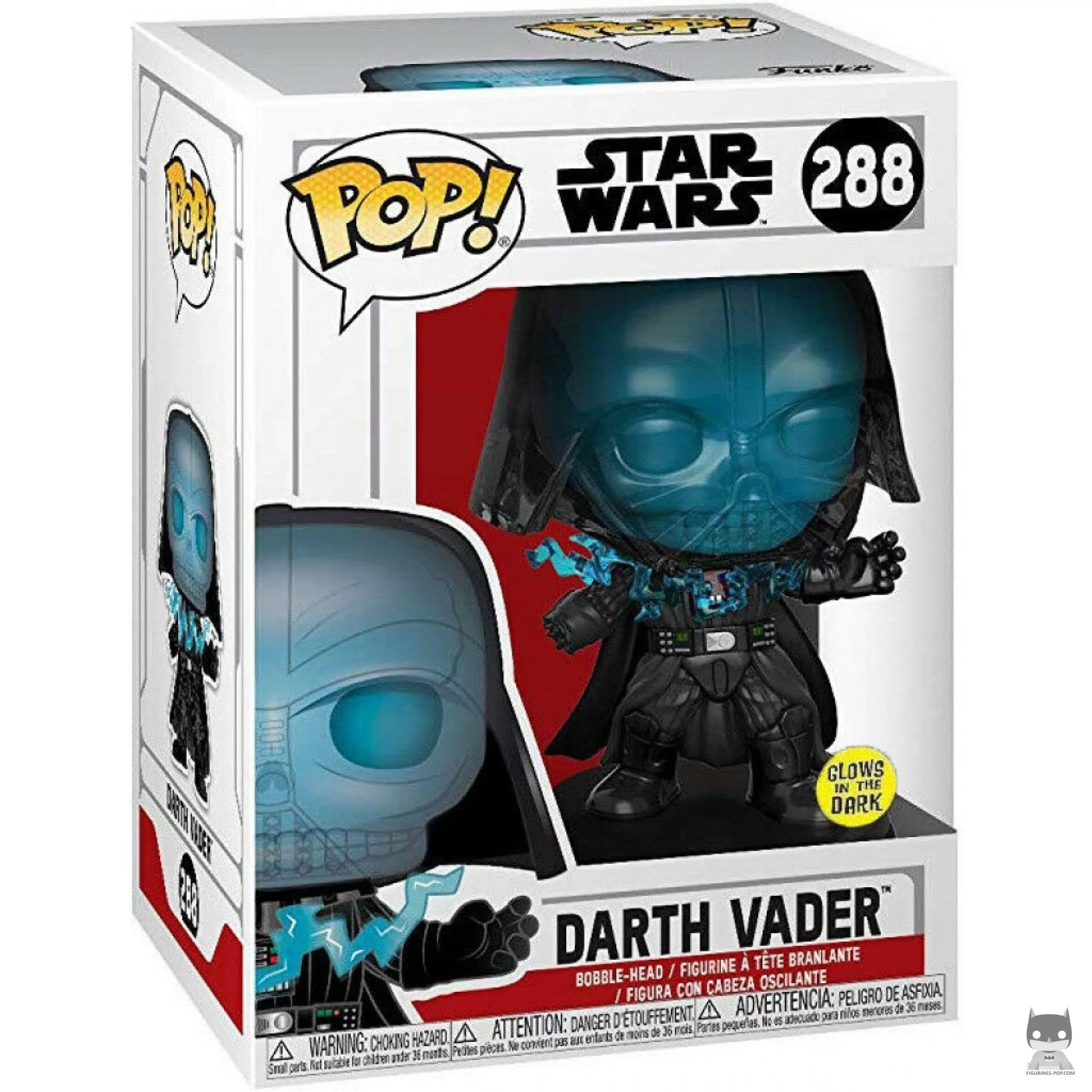 Figurine Funko POP Dark Vador Electrocuté (Glow in the Dark) avec boîte