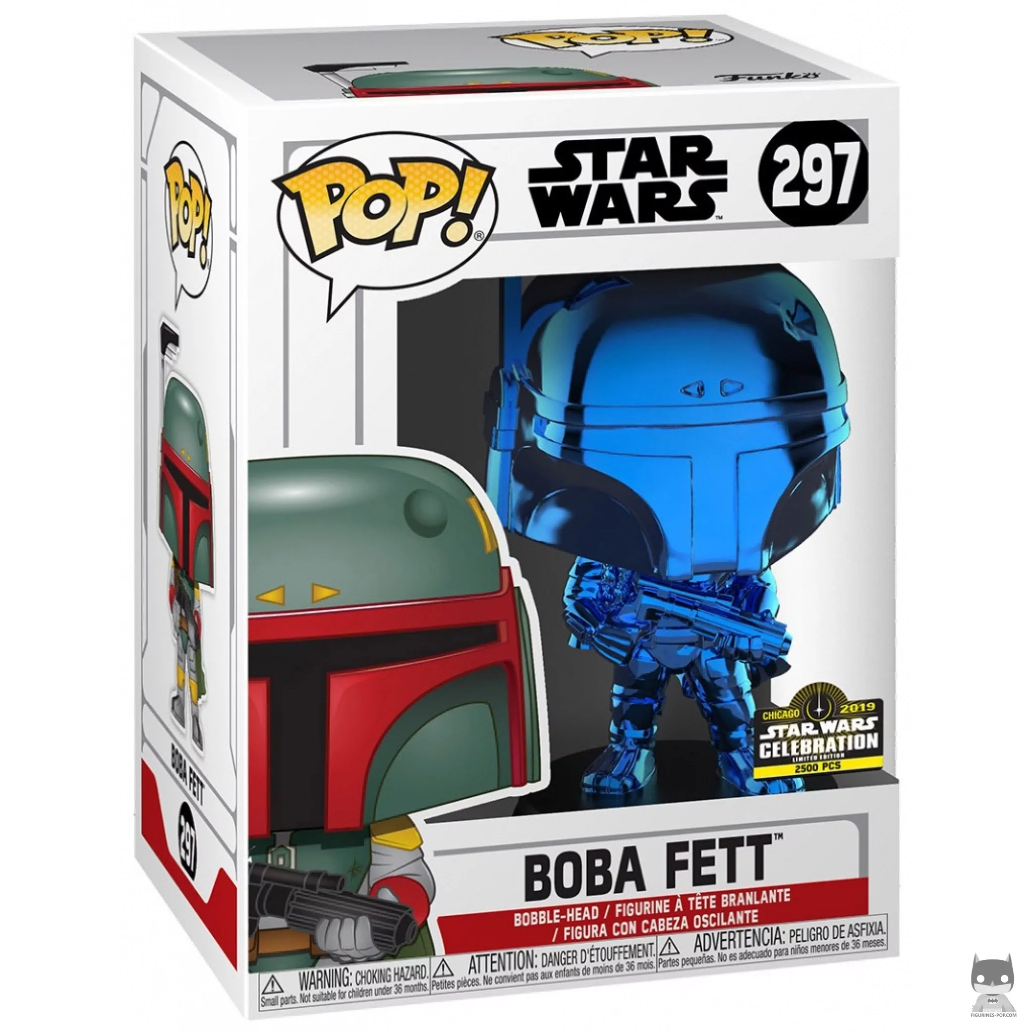 Figurine Funko POP Boba Fett (Bleu) avec boîte