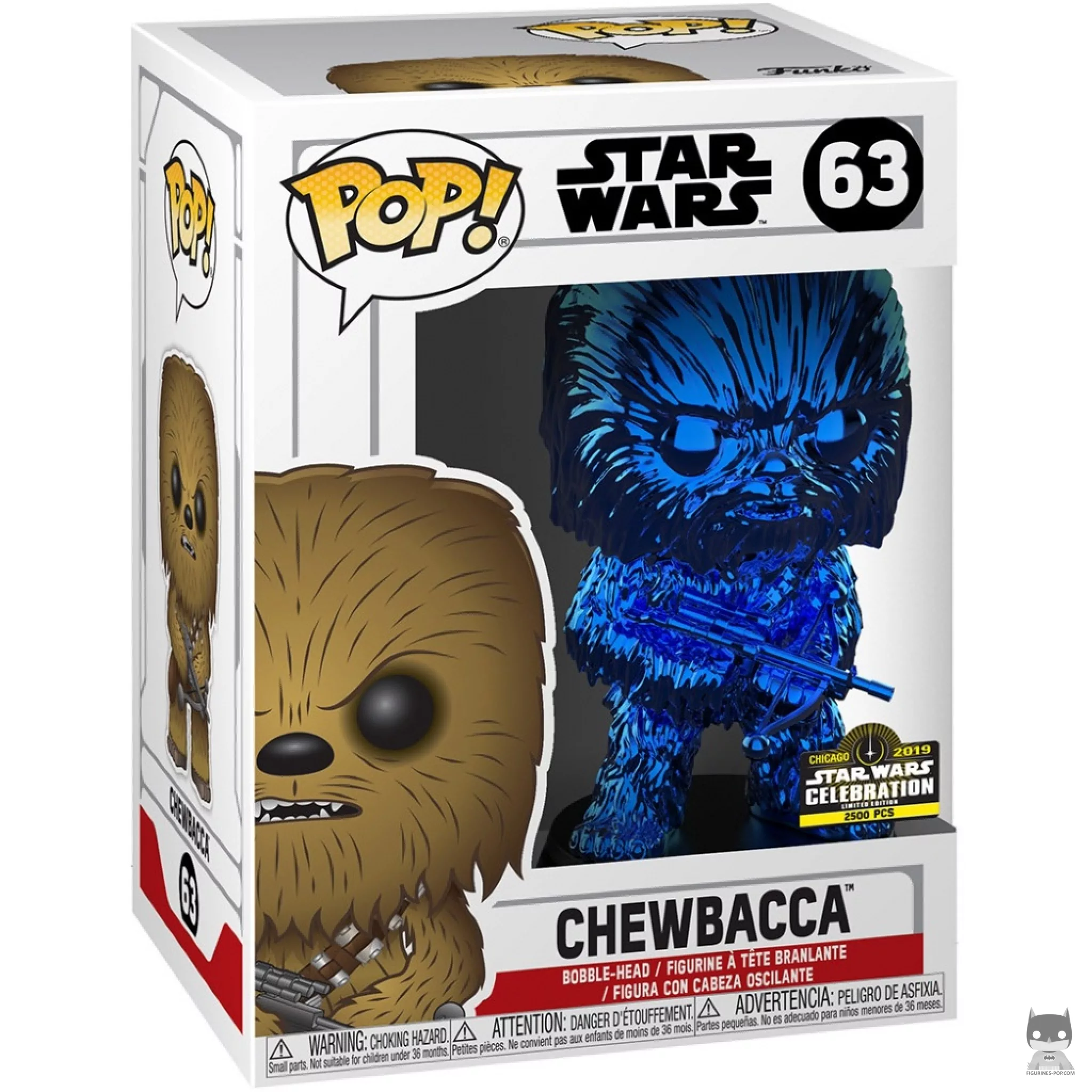 Figurine Funko POP Chewbacca (Bleu) avec boîte