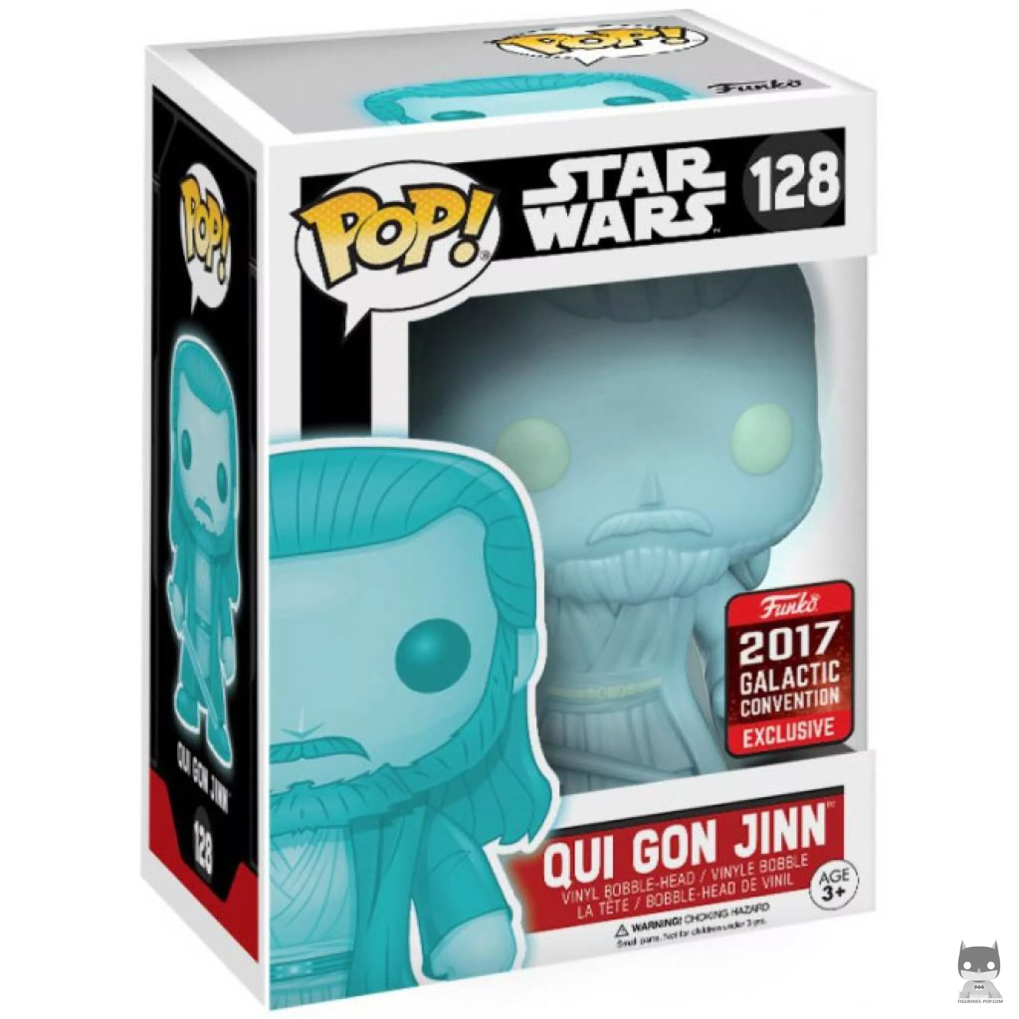 Figurine Funko POP Hologramme Qui Gon Jinn avec boîte