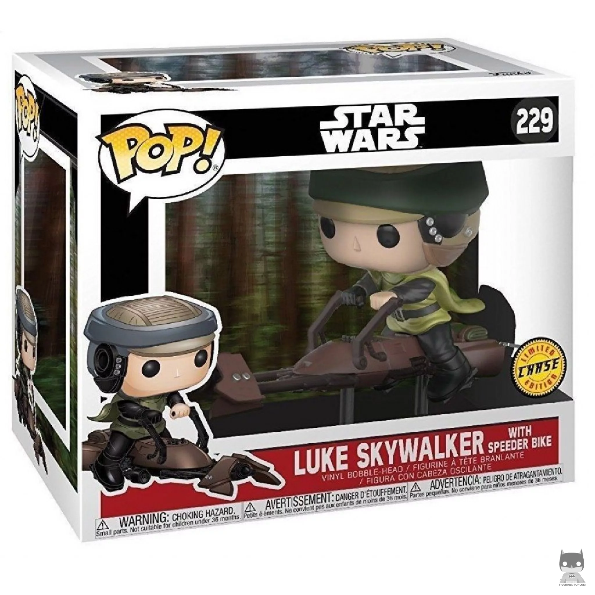 Figurine Funko POP Luke Skywalker avec Moto Speeder (Chase) avec boîte