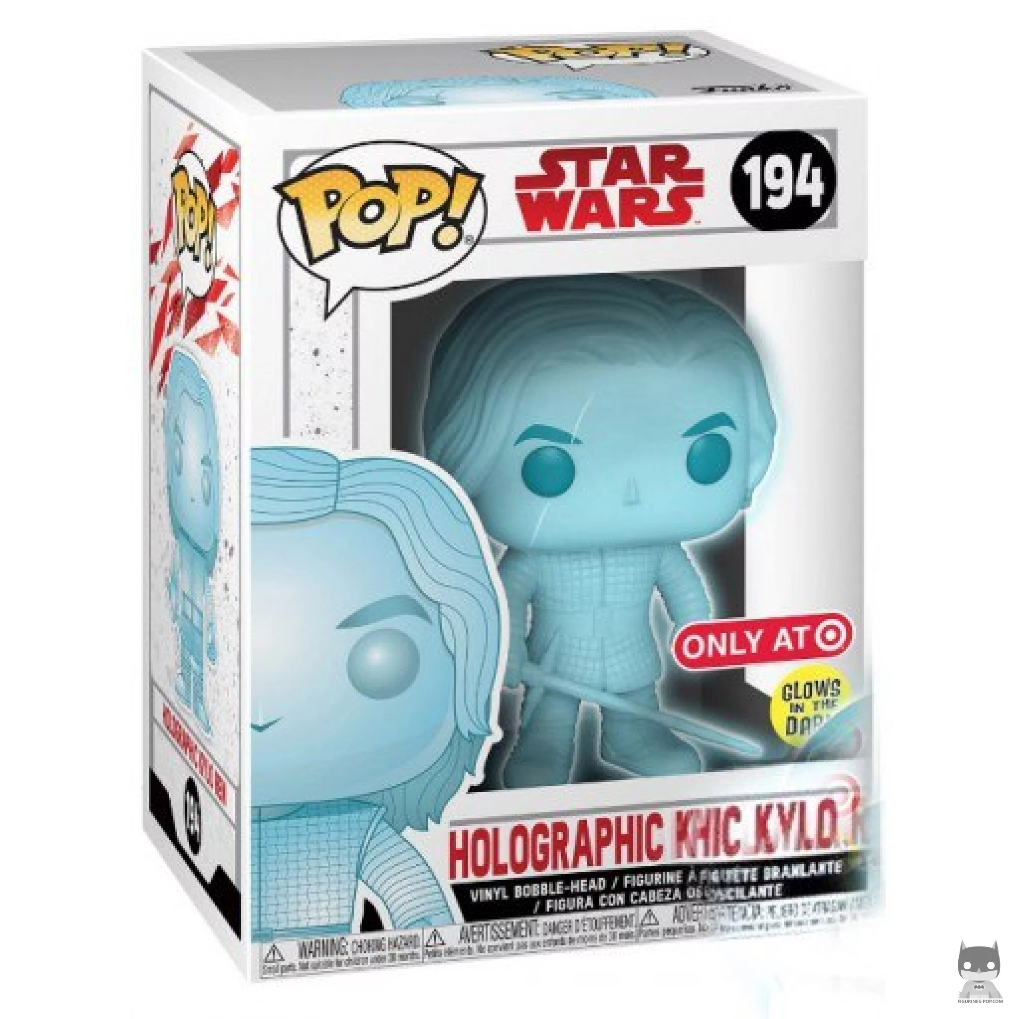 Figurine Funko POP Kylo Ren sans Masque (Glow in the Dark) avec boîte