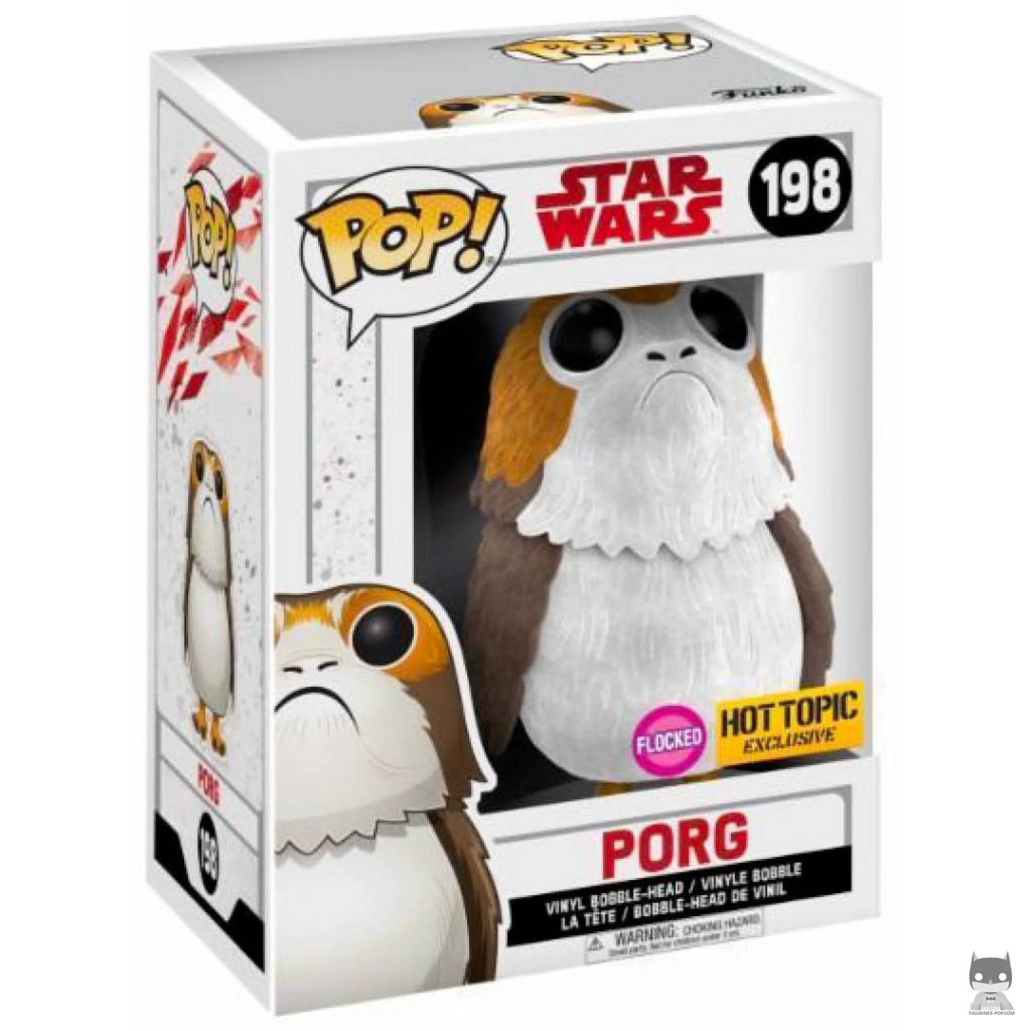 Figurine Funko POP Porg (Flocked) avec boîte