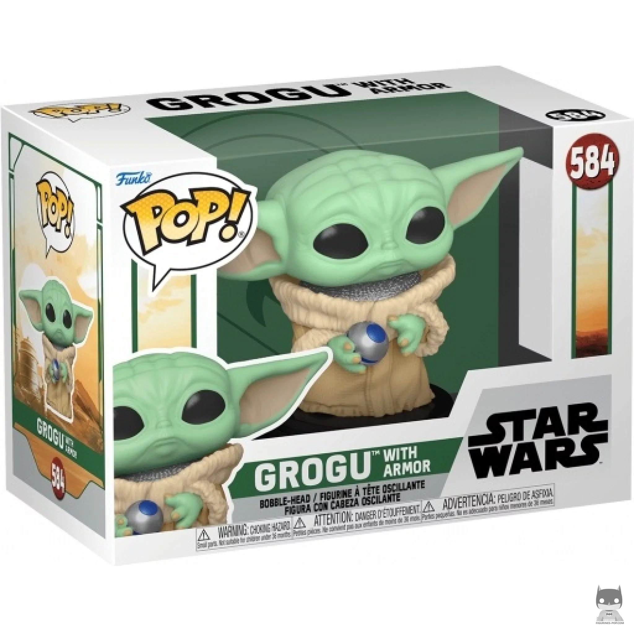 Figurine Funko POP Grogu avec Armor avec boîte