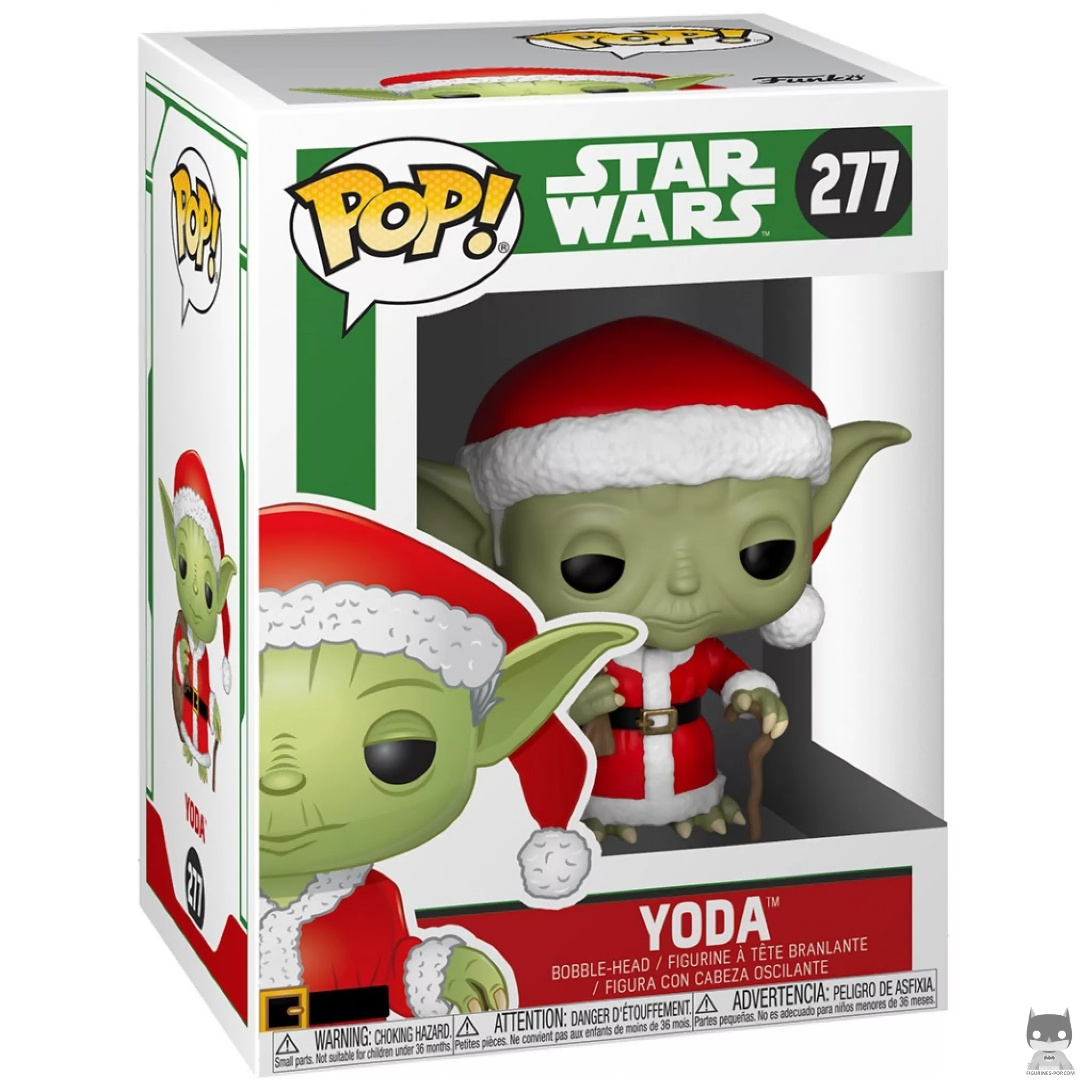 Figurine Funko POP Yoda en Père Noël avec boîte