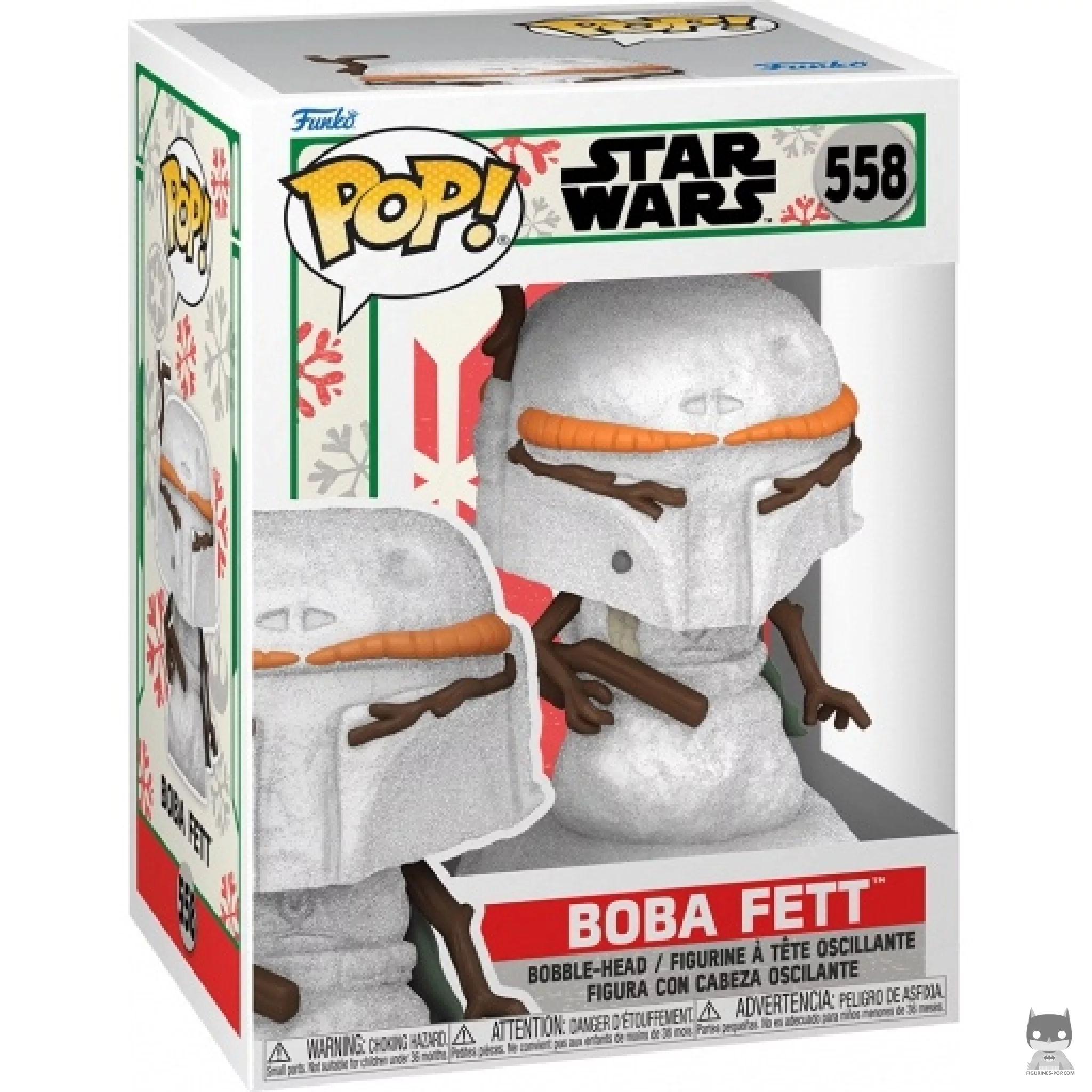 Figurine Funko POP Boba Fett Bonhomme de neige avec boîte