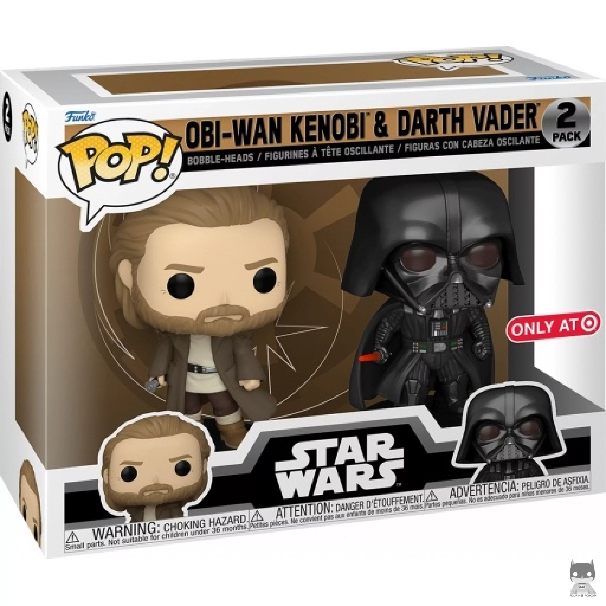 Figurine Funko POP Obi-Wan Kenobi & Dark Vador avec boîte