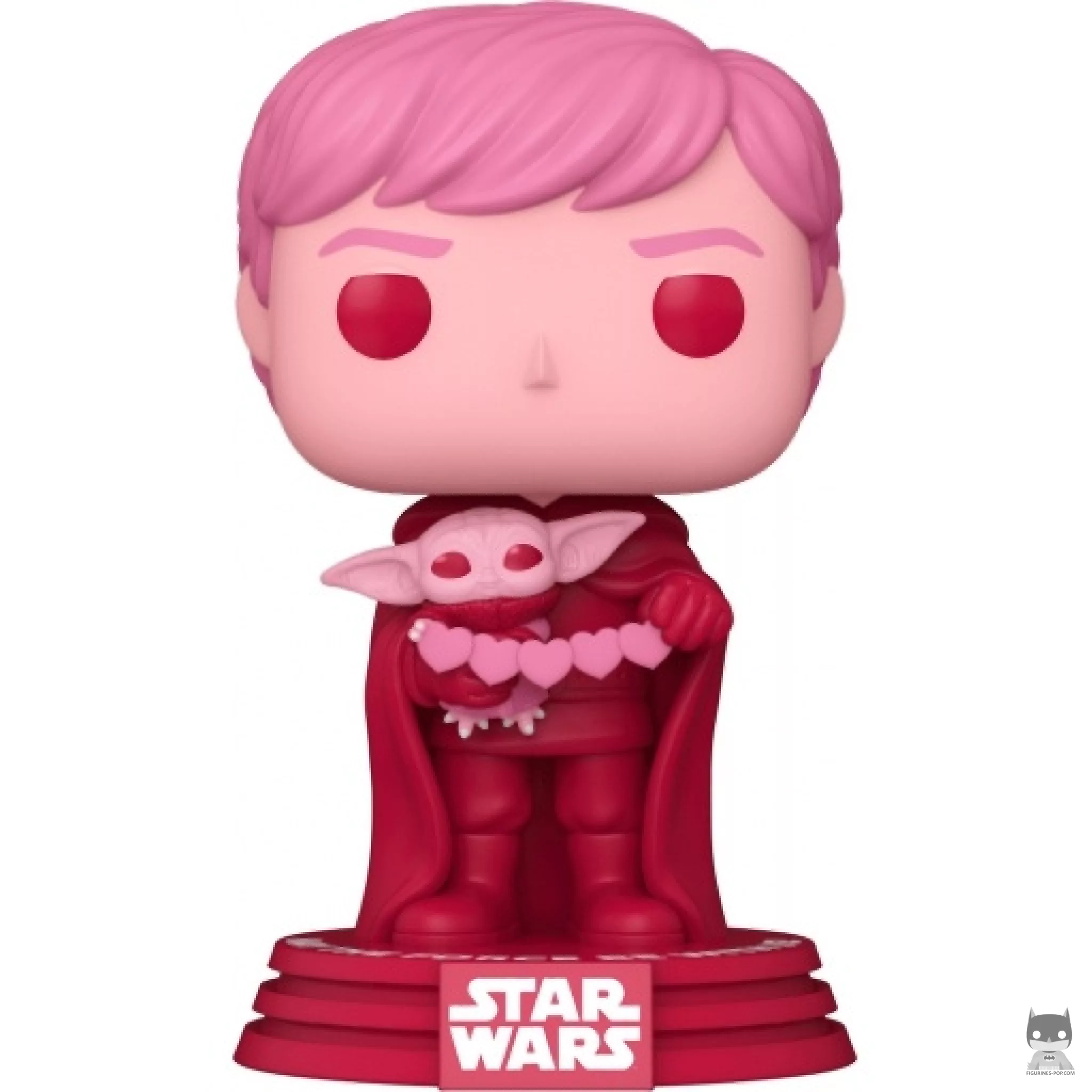 Figurine Funko POP Luke Skywalker avec Grogu (Rose) (Star Wars (Saint Valentin))