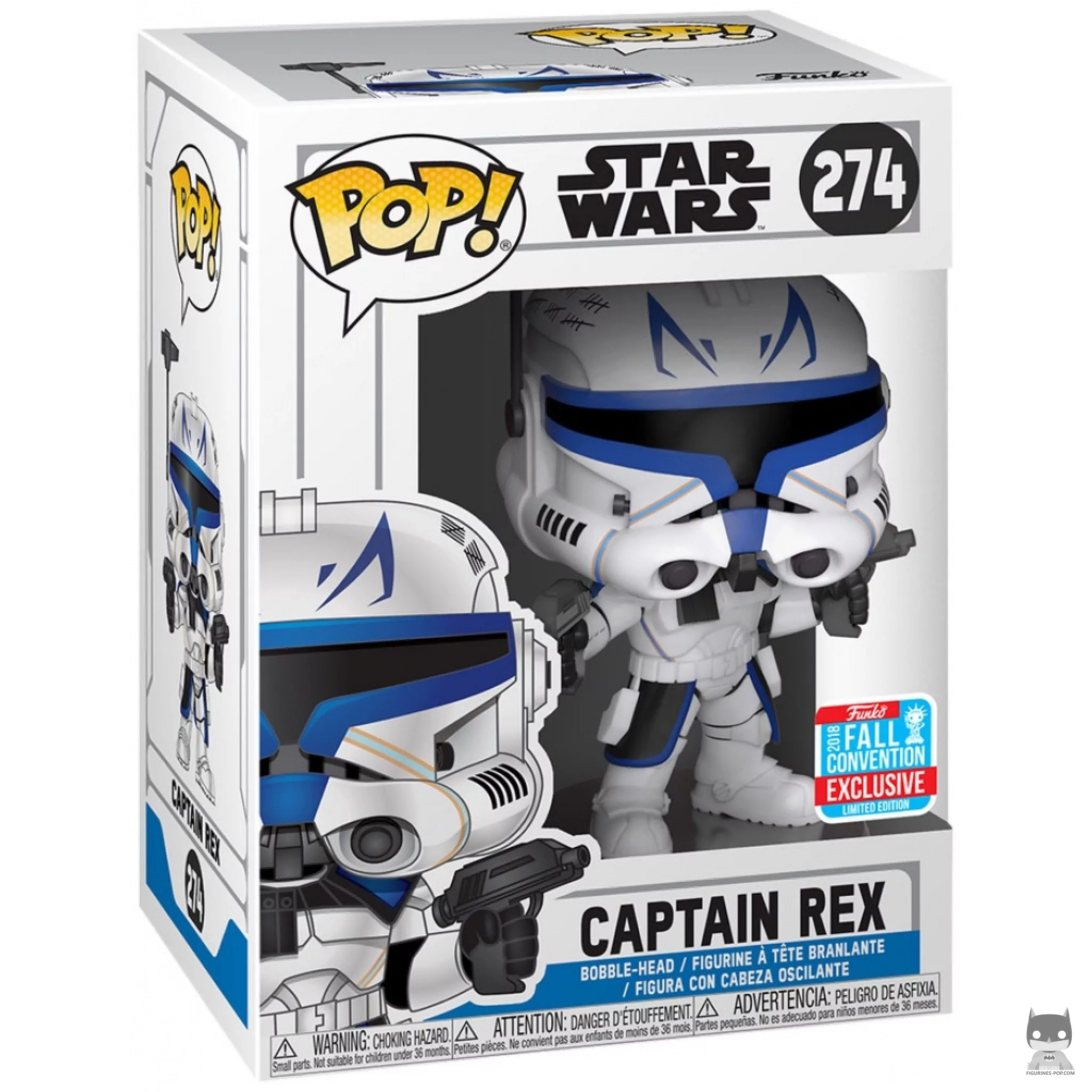 Figurine Funko POP Capitaine Rex avec boîte