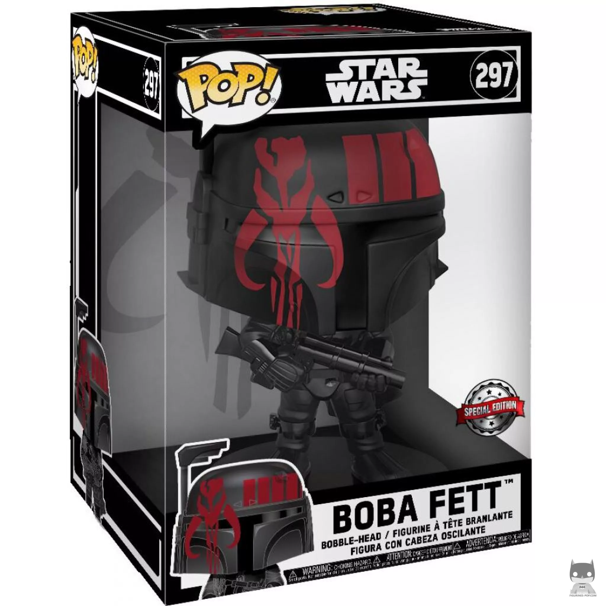 Figurine Funko POP Boba Fett (Noir) (Supersized) avec boîte