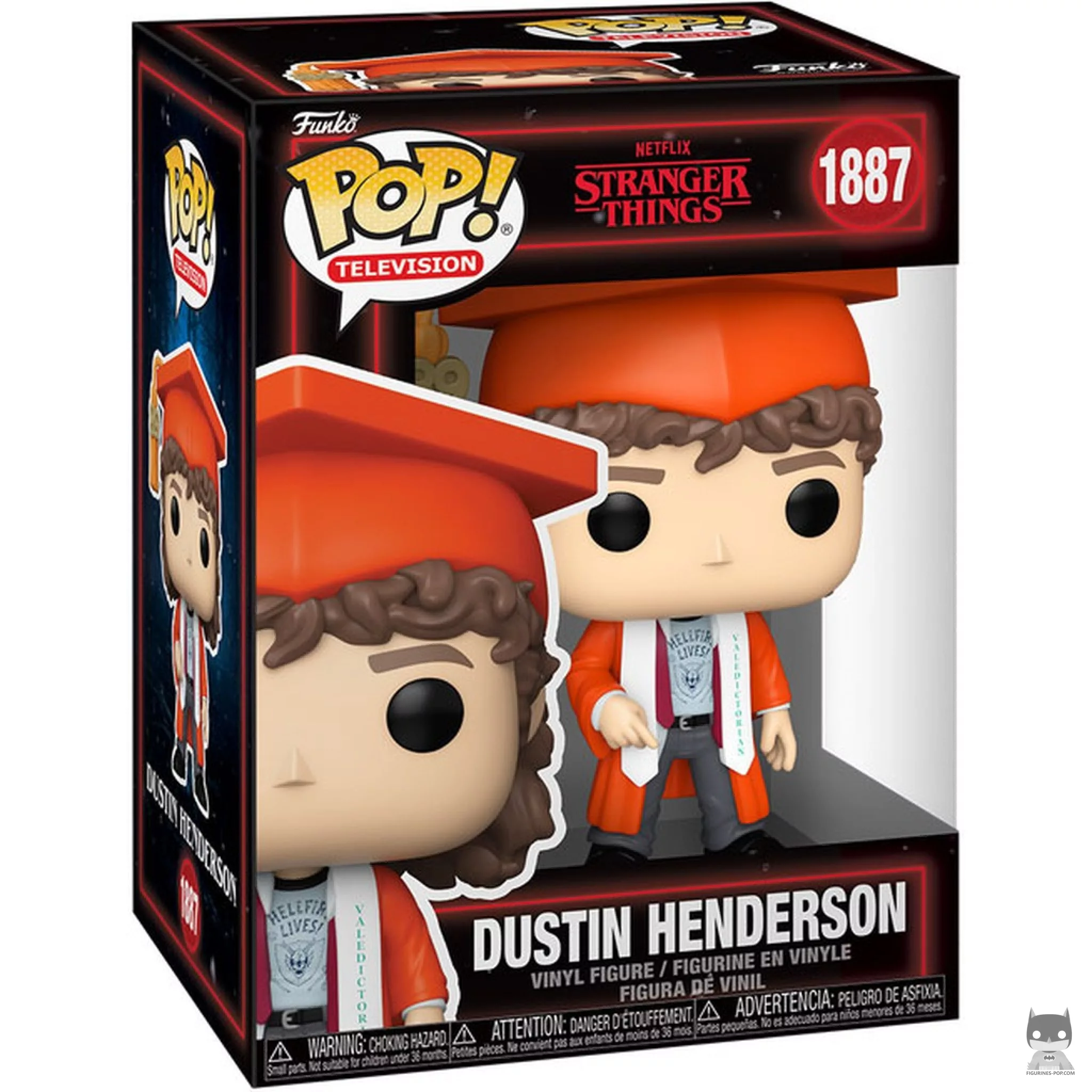 Figurine Funko POP Dustin Henderson (Remise des diplômes) avec boîte