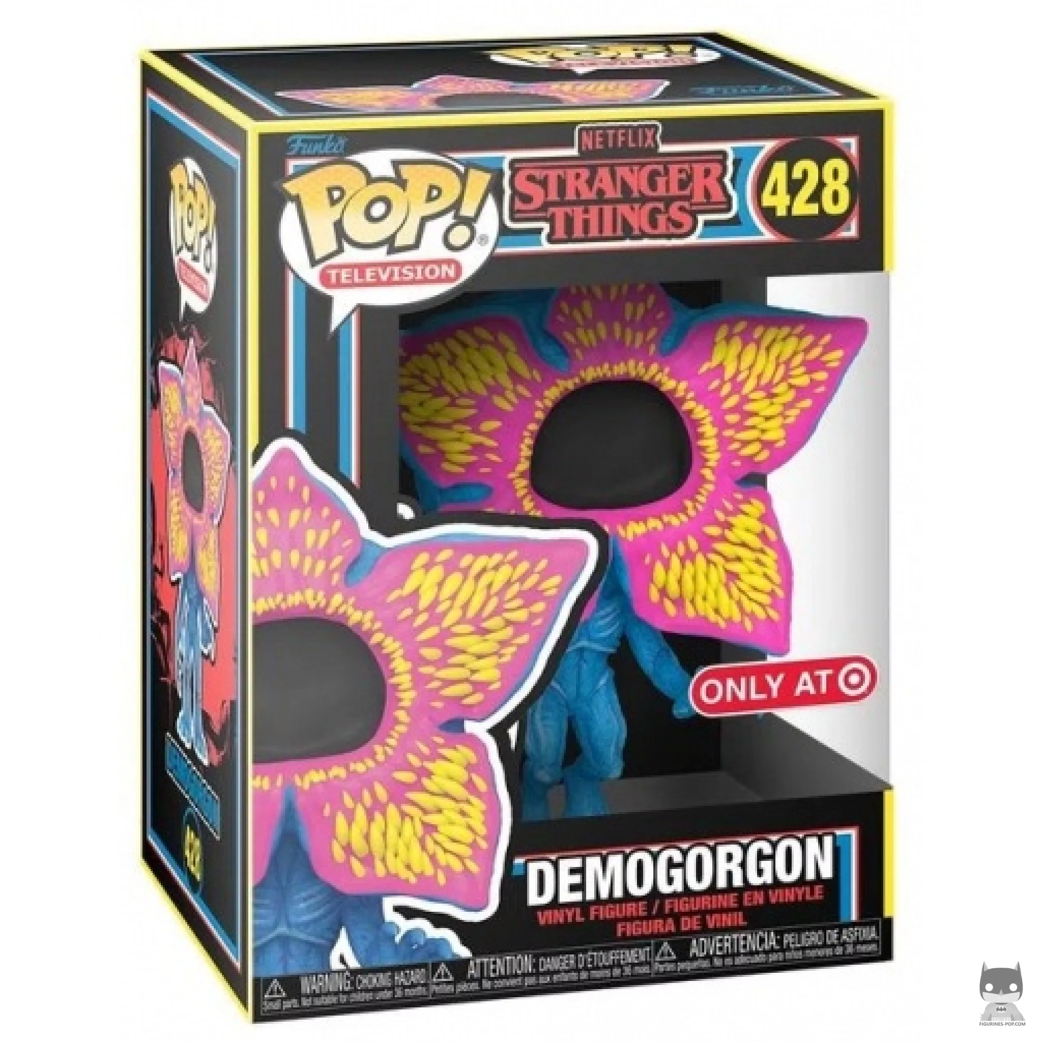 Figurine Funko POP Demogorgon bouche ouverte (Blacklight) avec boîte