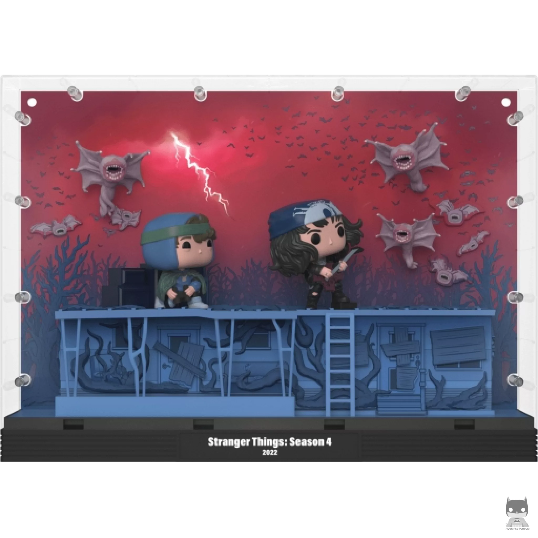 Figurine Funko POP Phase Trois : Dustin, Eddie & Demobats (Stranger Things)