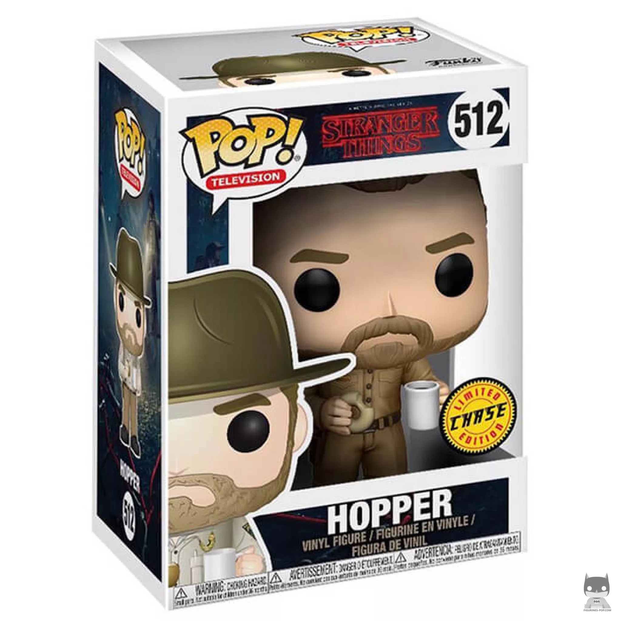 Figurine Funko POP Jim Hopper avec un donut (Chase) avec boîte