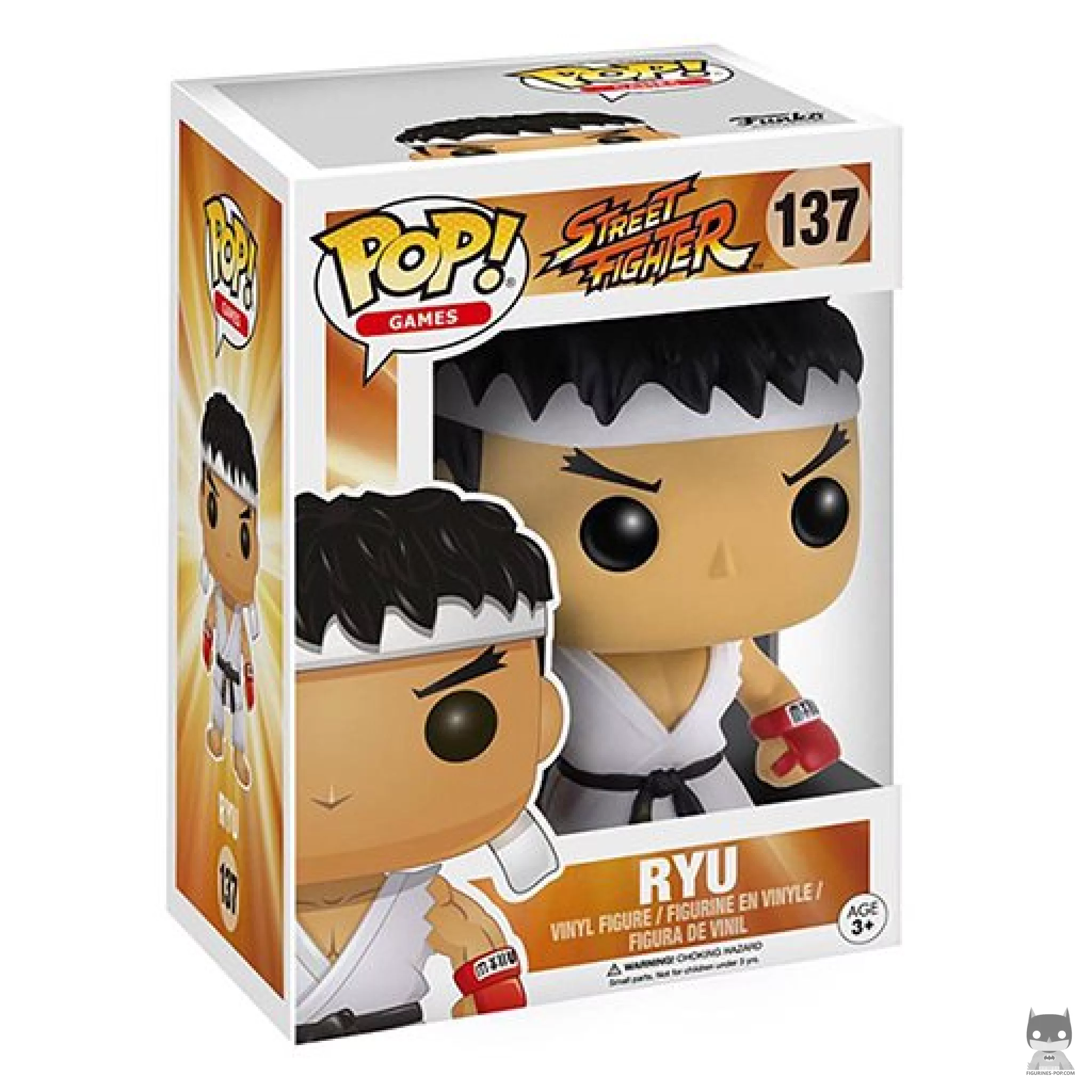 Figurine Funko POP Ryu (Bandeau Blanc) avec boîte
