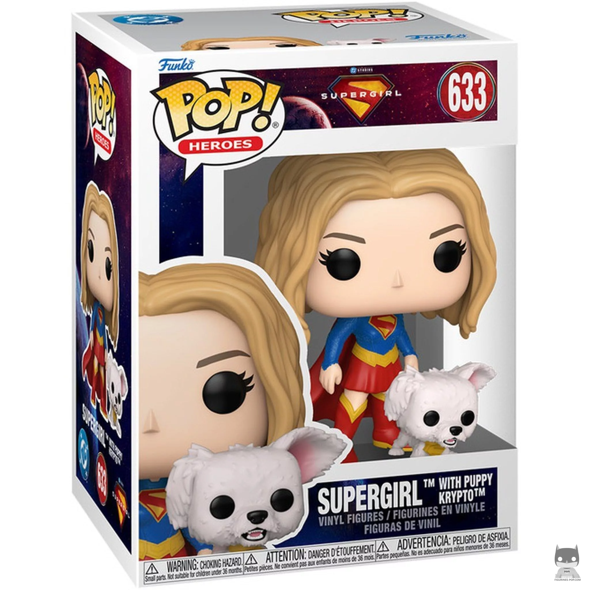 Figurine Funko POP Supergirl avec le chiot Krypto avec boîte
