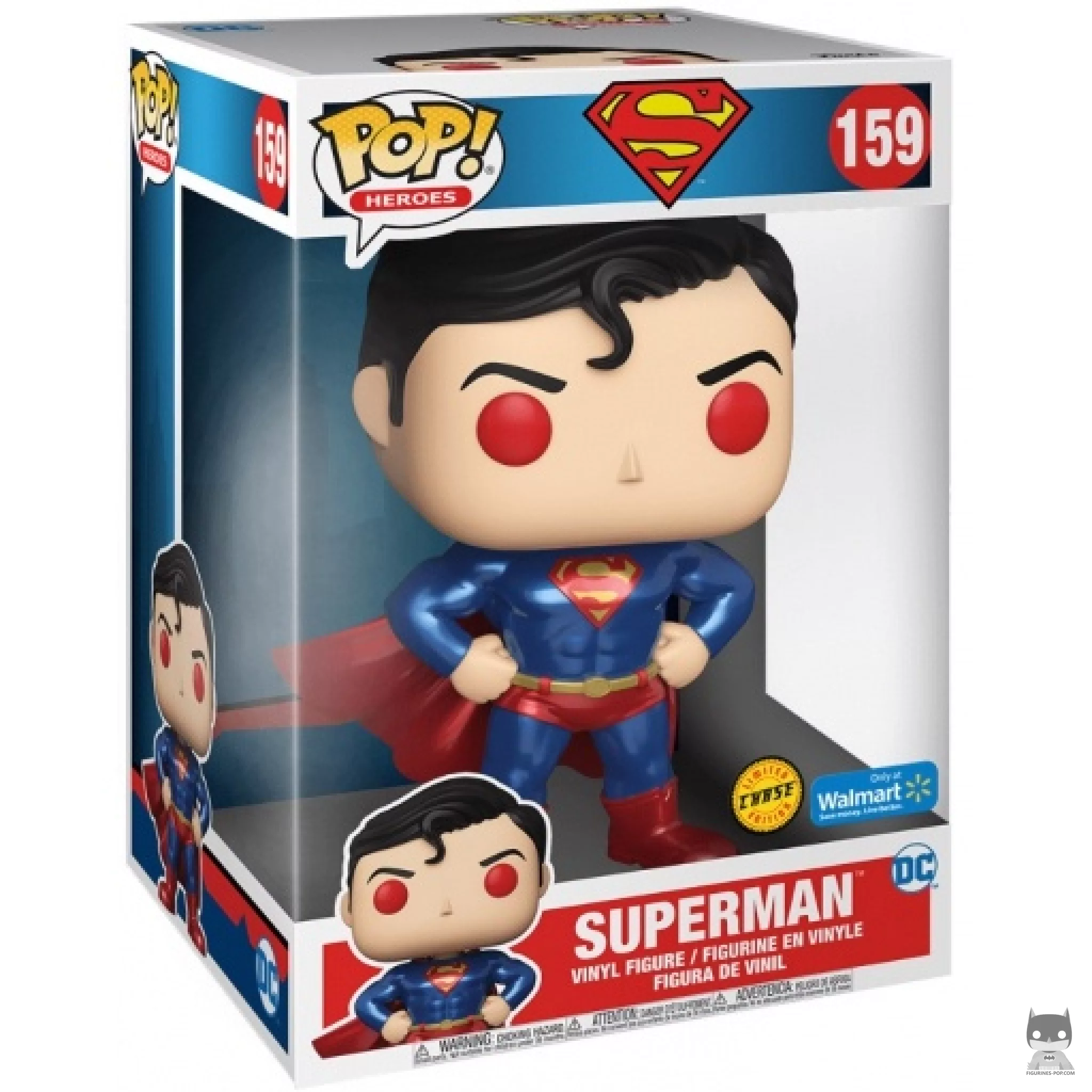 Figurine Funko POP Superman (Metallic & Supersized) avec boîte