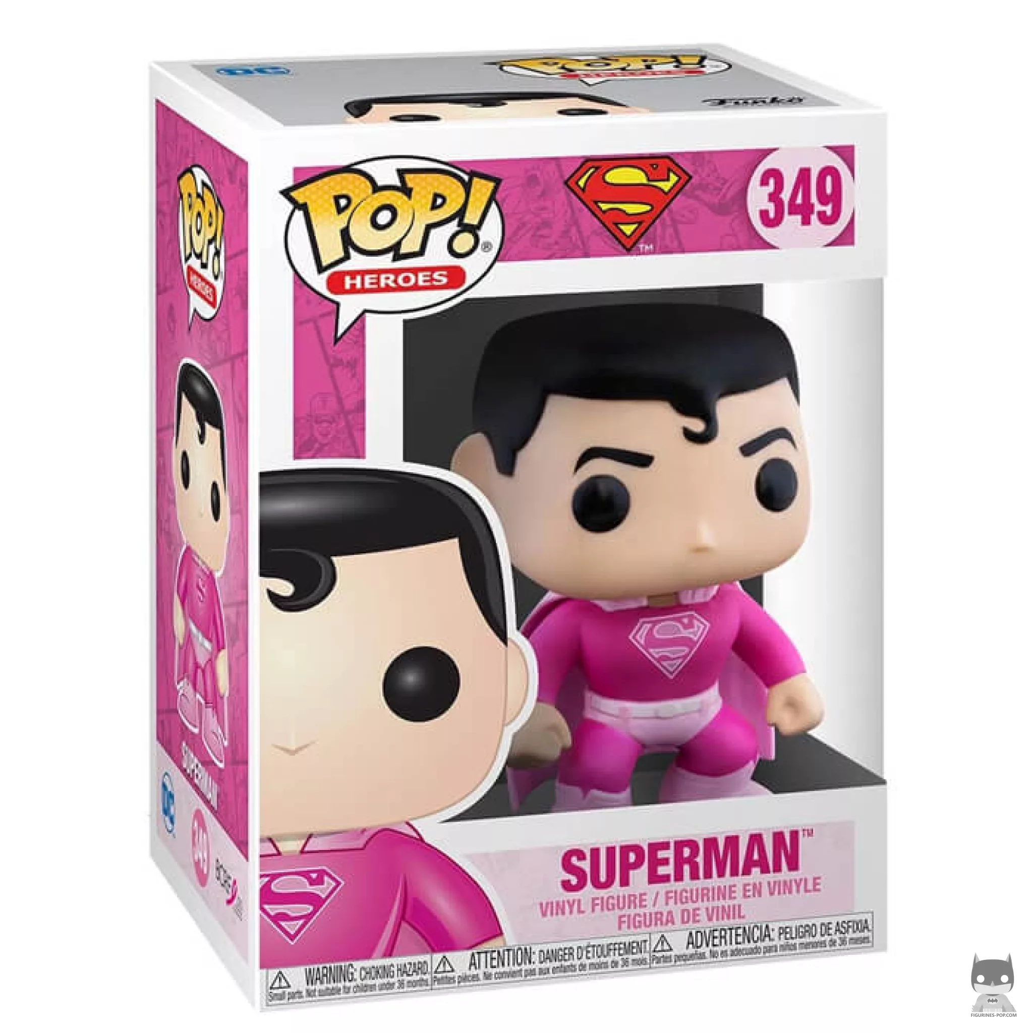 Figurine Funko POP Superman (Octobre Rose) avec boîte