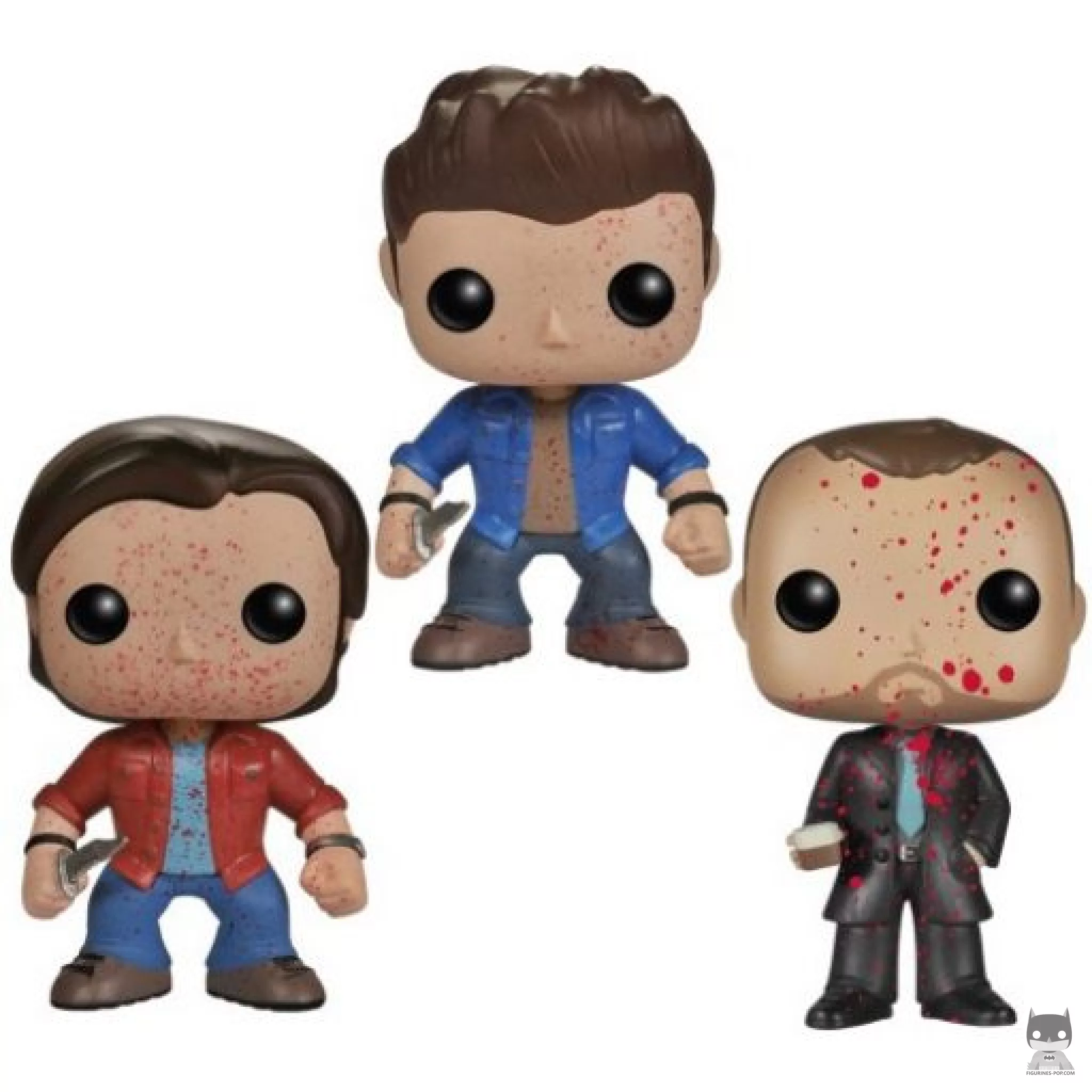 Figurine Funko POP Sam, Dean & Crowley (Supernatural)