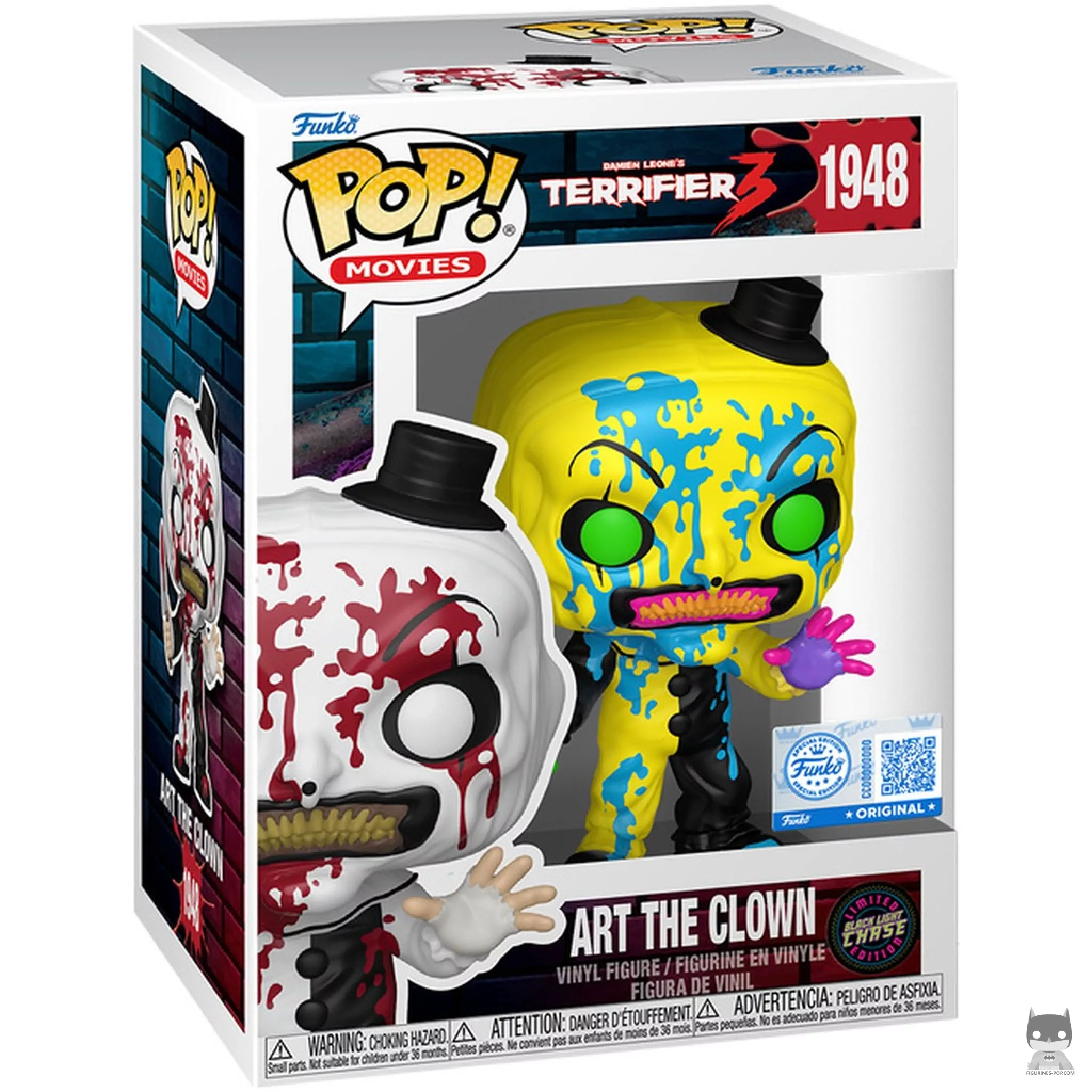 Figurine Funko POP Art le Clown (Chase & Black Light) avec boîte