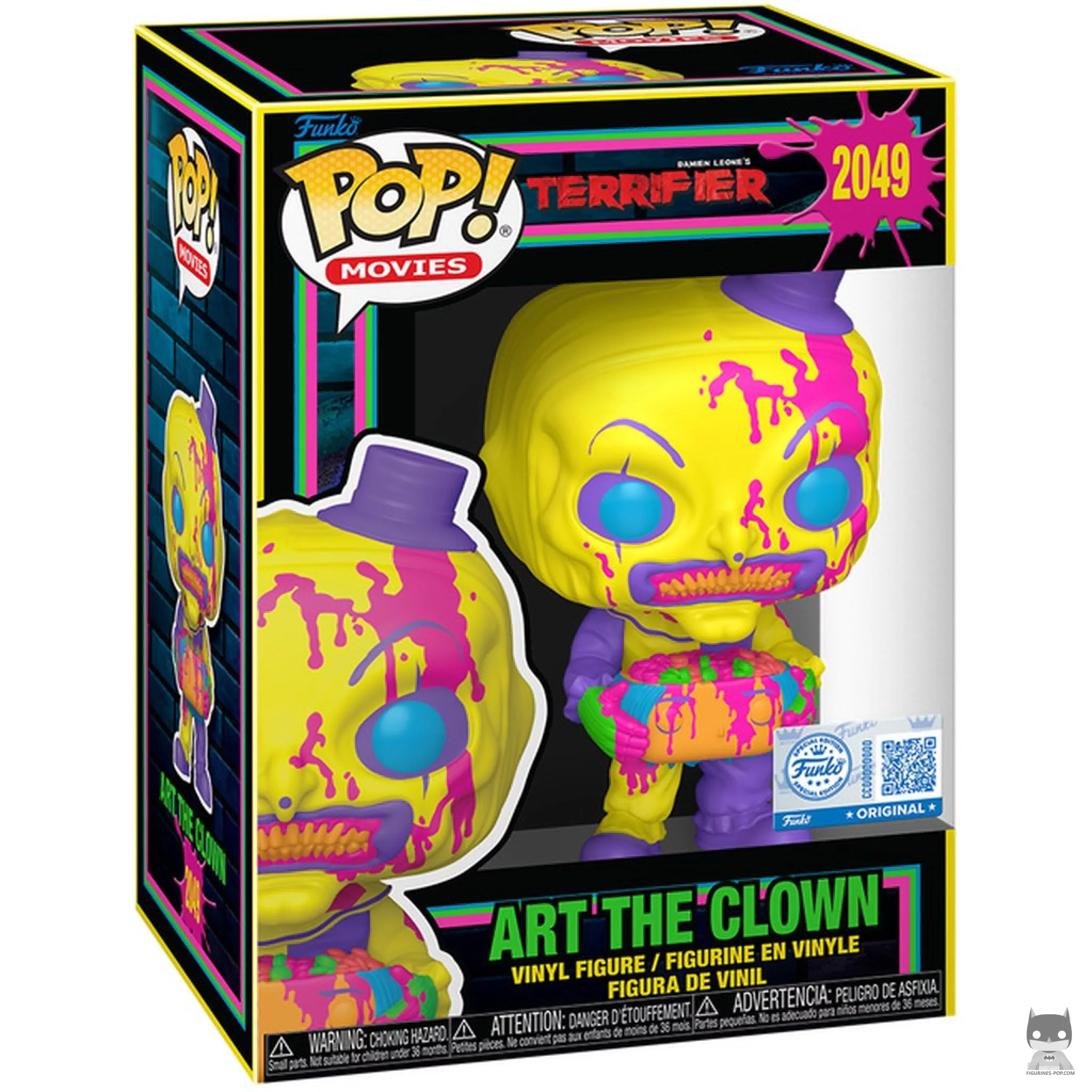 Figurine Funko POP Art le Clown avec une tête (Black Light) avec boîte