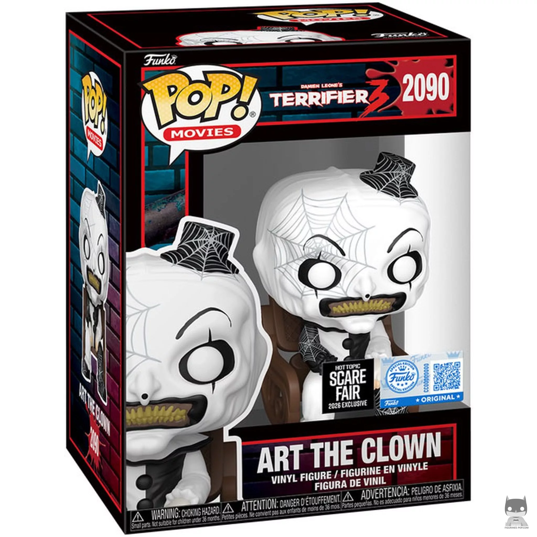 Figurine Funko POP Art le clown sur une chaise berçante avec boîte