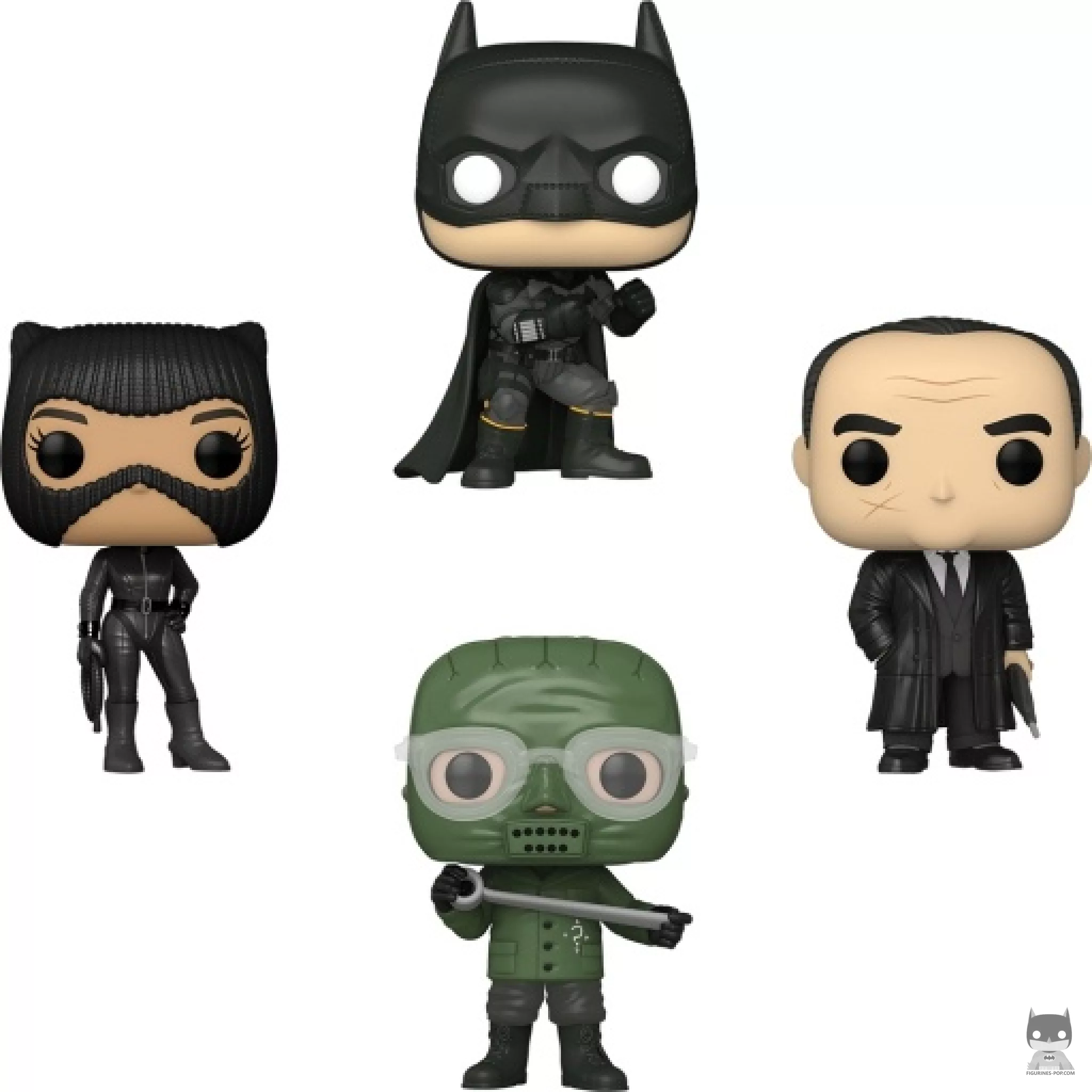 Figurine Funko POP Batman, Selina Kyle, Oswald Cobblepot & Riddler (The Batman)