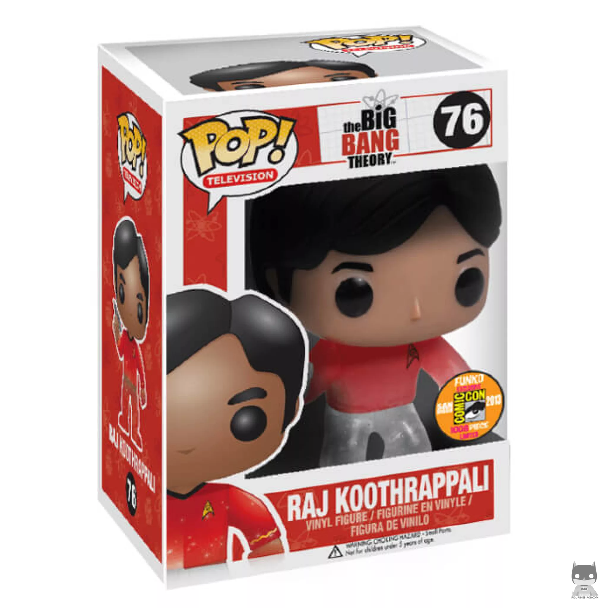 Figurine Funko POP Raj Koothrappali (Star Trek) (disparaissant) avec boîte