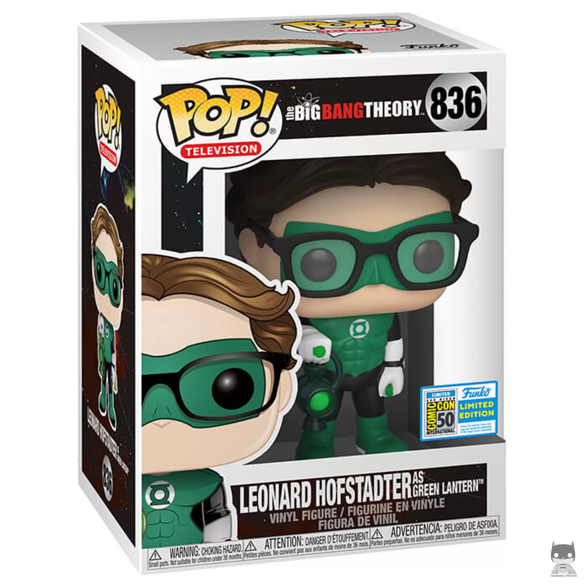 Figurine Funko POP Leonard Hofstadter en Green Lantern avec boîte