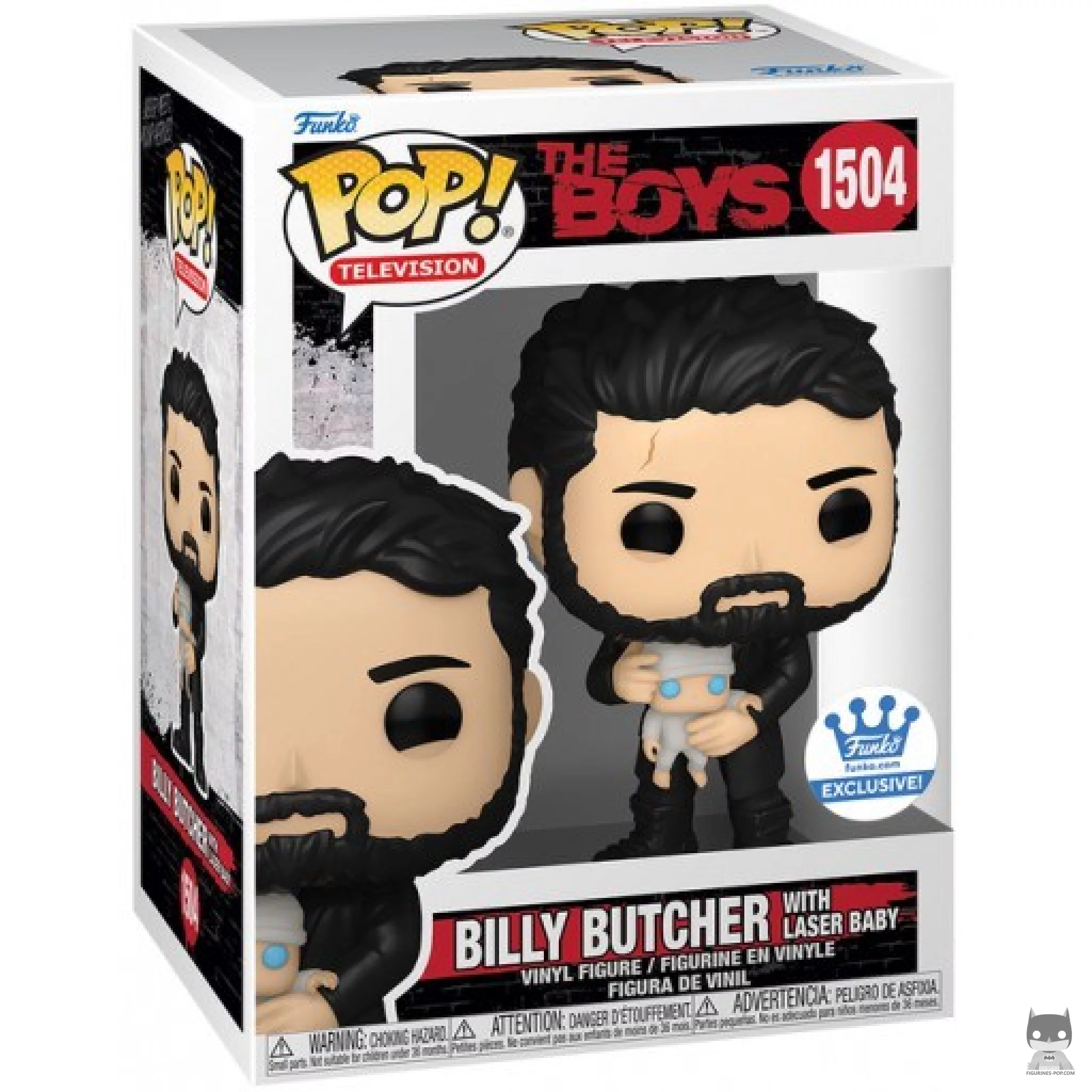 Figurine Funko POP Billy Butcher avec Bébé Laser (Glow in the Dark) avec boîte